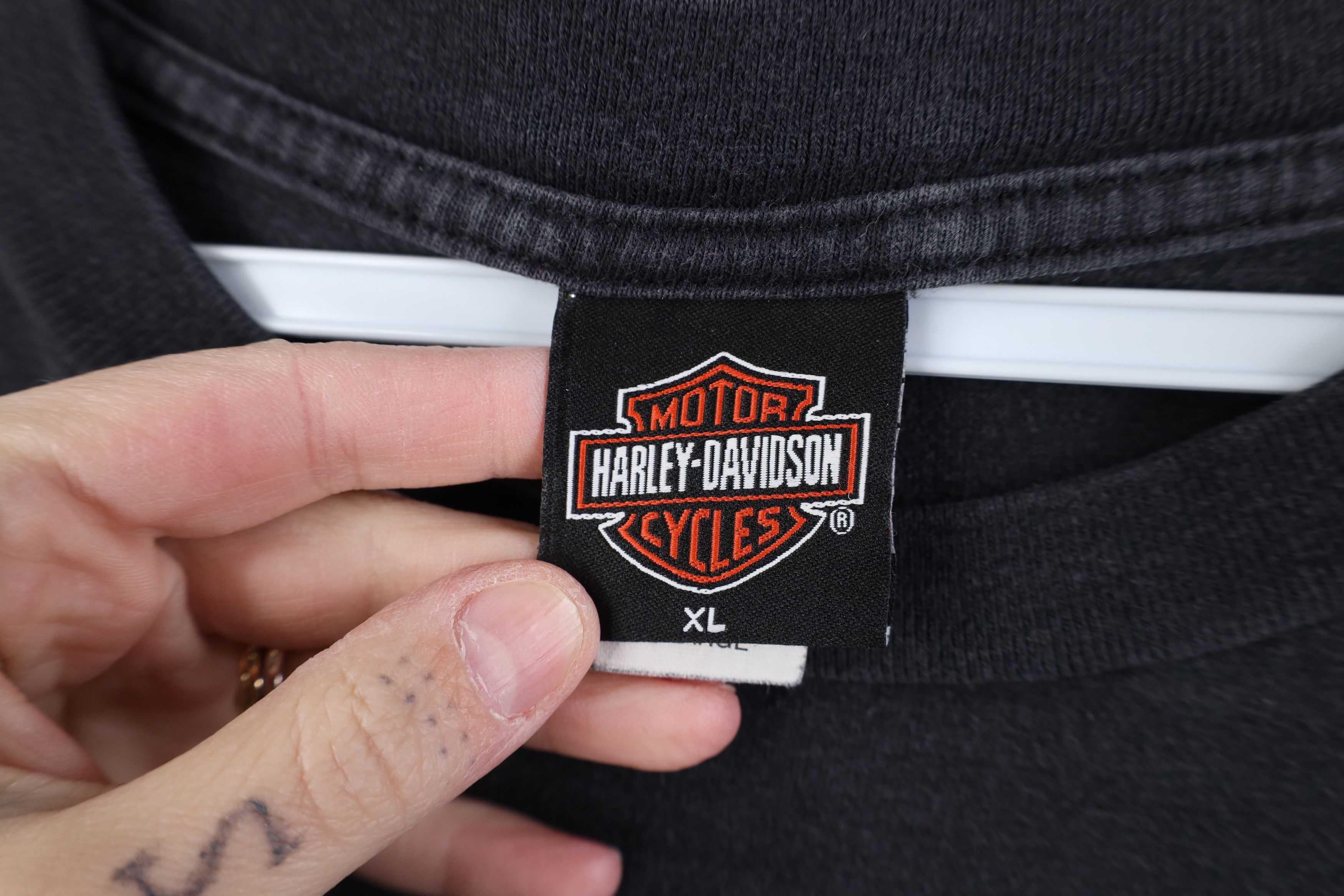 Harley Davidson Vintage Y2K Harley Davidson Steel Plate Box Logo T-Shirt USA Size US XL / EU 56 / 4 - 7 Thumbnail