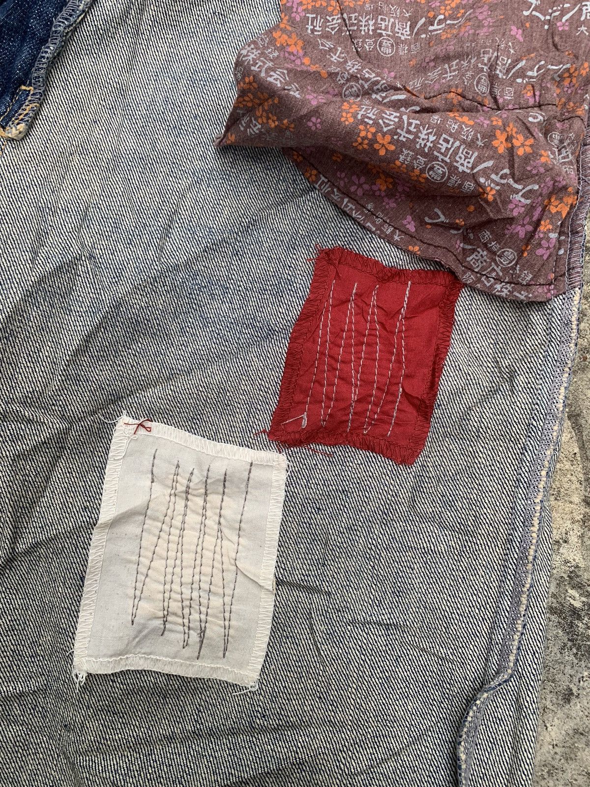 Japanese Brand × Vintage Vintage Sukajan Tiger Blue Denim Jeans Shorts Size US 34 / EU 50 - 10 Thumbnail