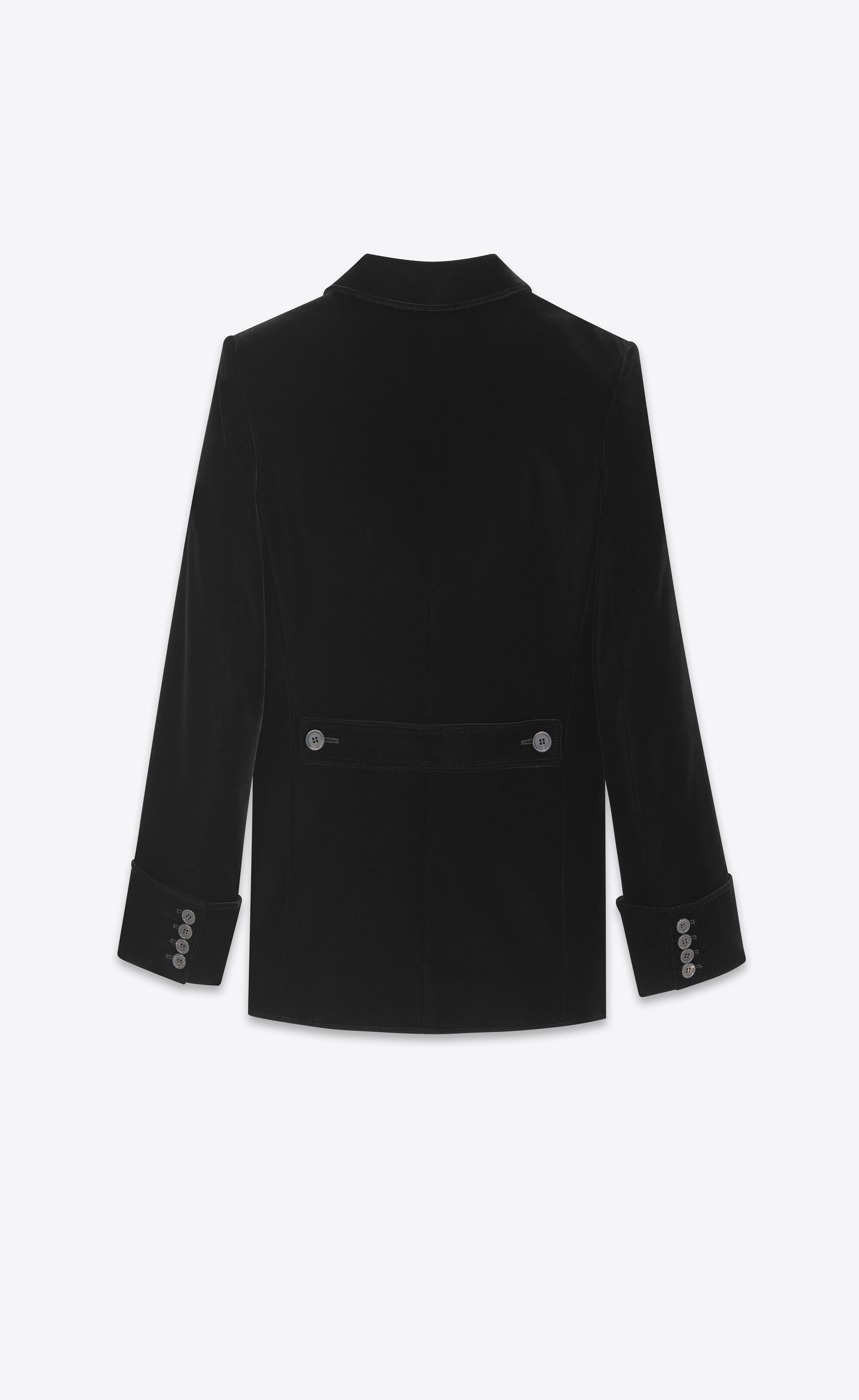 o1s1wg111224 Short Single-Breasted Jacket Cupro Velvet Black