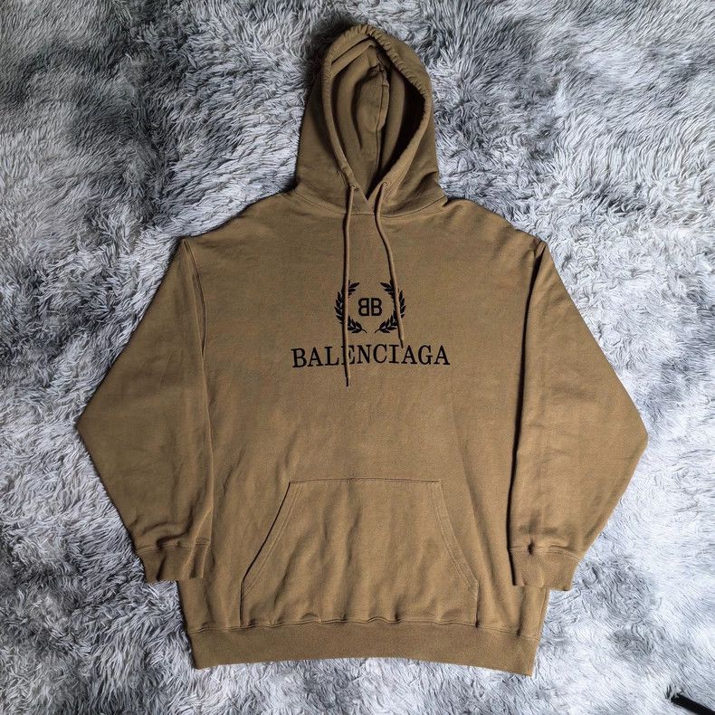 Balenciaga Balenciaga Wheat Ear Beige Hoodie S-yf Size US S / EU 44-46 / 1 - 1 Thumbnail