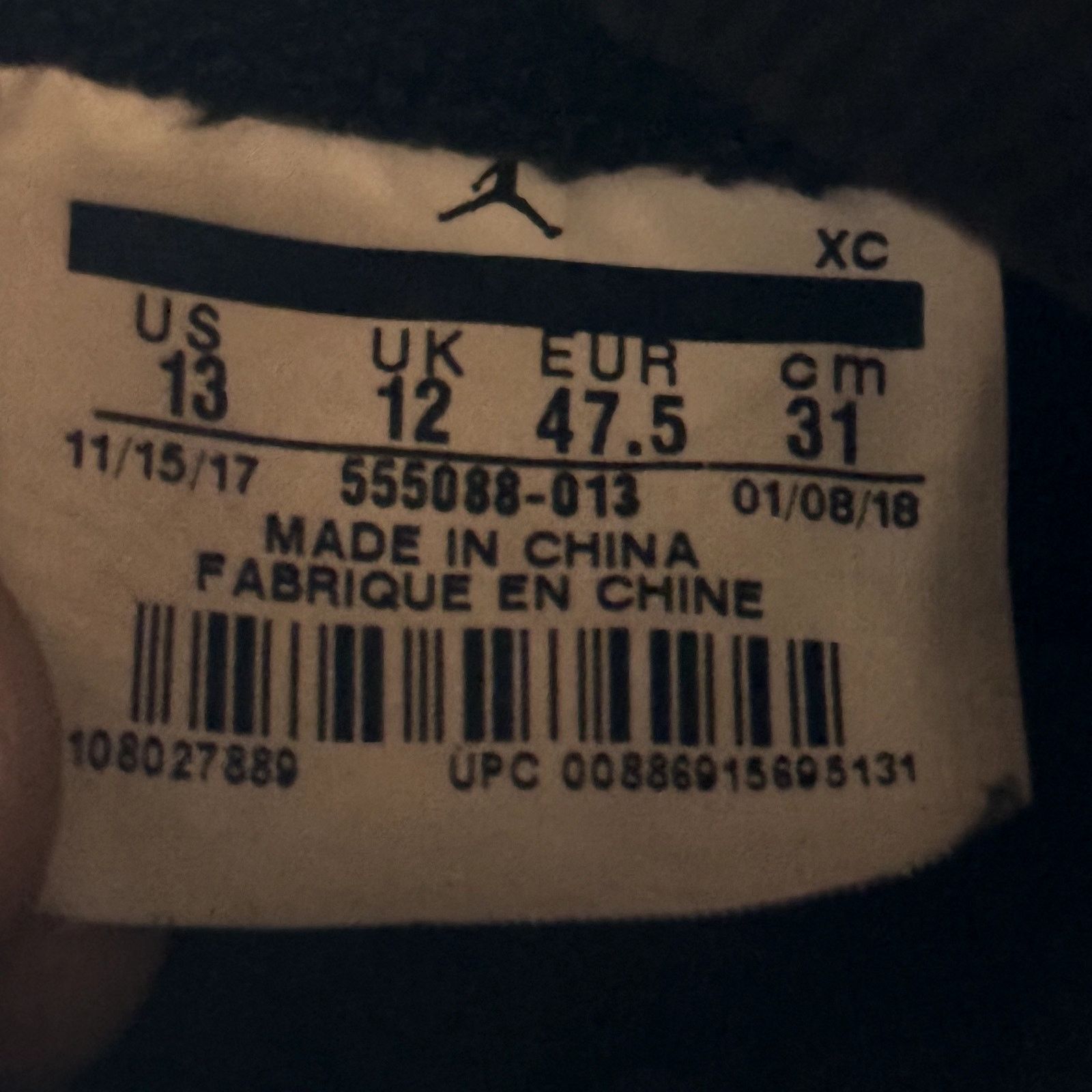 Jordan Brand × Nike Size 13 - Air Jordan 1 Retro High OG Shadow 2018 Men's Shoes Size US 13 / EU 46 - 8 Thumbnail