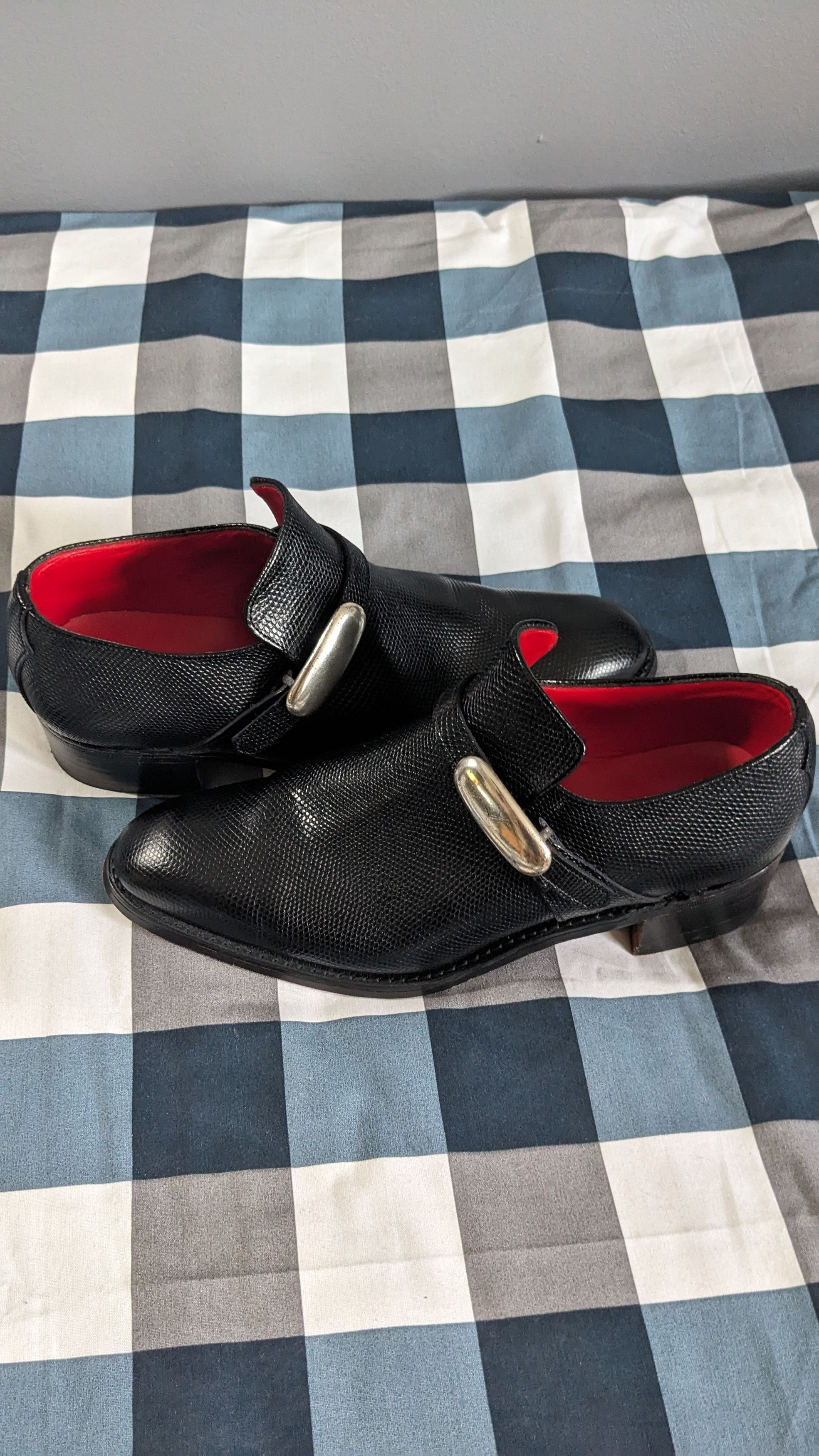 image of Jeffery West Black Leather Heel Shoes, Women's (Size 8)