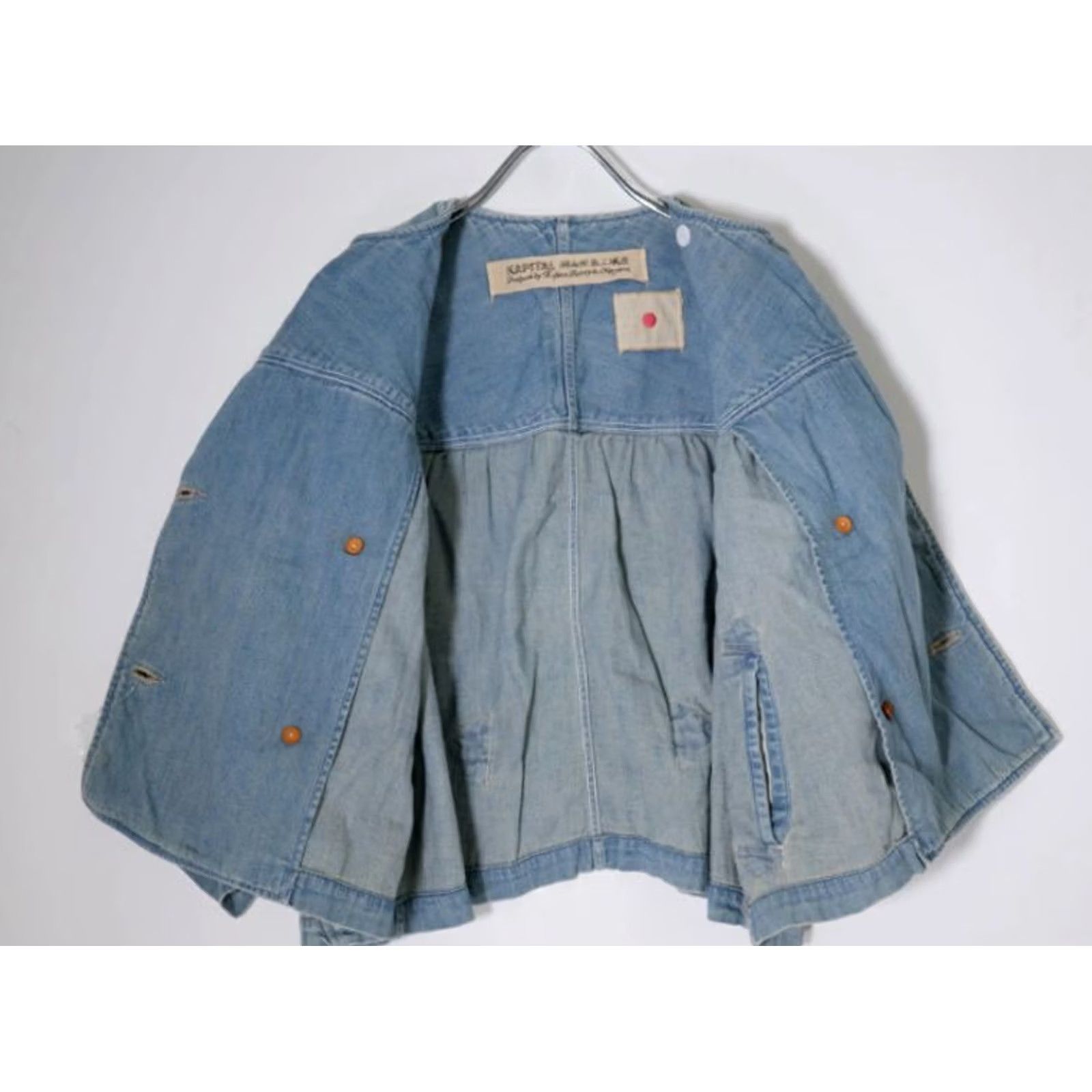 Kapital KAPITAL Jacket Women Parka Denim Short Distressed KIRO HIRATA Size 0 Blue 100% authentic USED Size 25" / US 0 / IT 36 - 5 Thumbnail