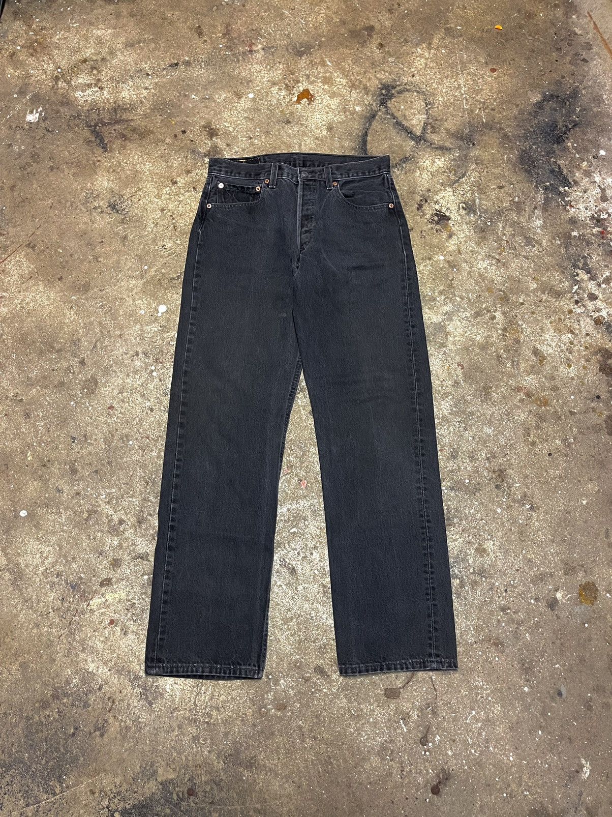 image of Vintage 90's Faded Levis 501 Black Made In Usa, Men's (Size 31)