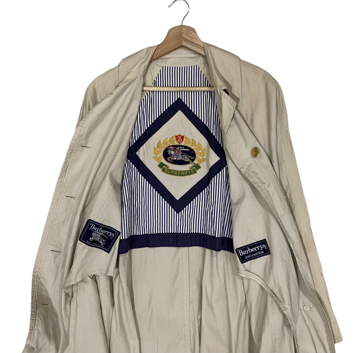Burberry 🔥VINTAGE BURBERRYS MADE IN ENGLAND TRENCHCOATS Size US L / EU 52-54 / 3 - 4 Thumbnail