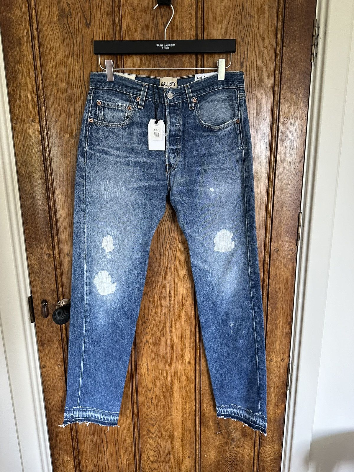 Gallery Dept. $535 Gallery Dept straight leg distressed jeans 30 x 32 Size US 30 / EU 46 - 2 Thumbnail