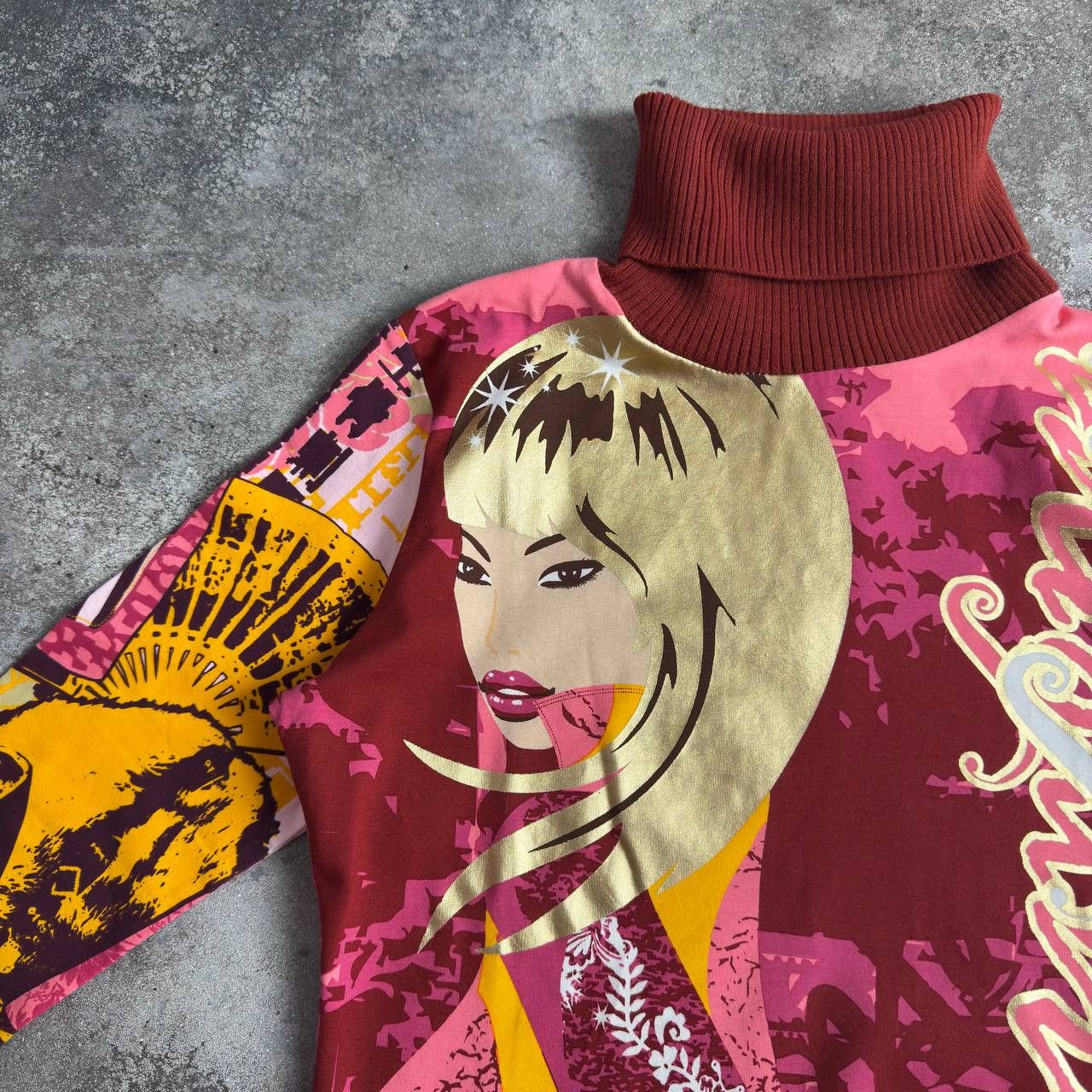Custo Barcelona Custo Barcelona Y2K Vintage Lady Printed Long Sleeve Top Size M / US 6-8 / IT 42-44 - 3 Thumbnail