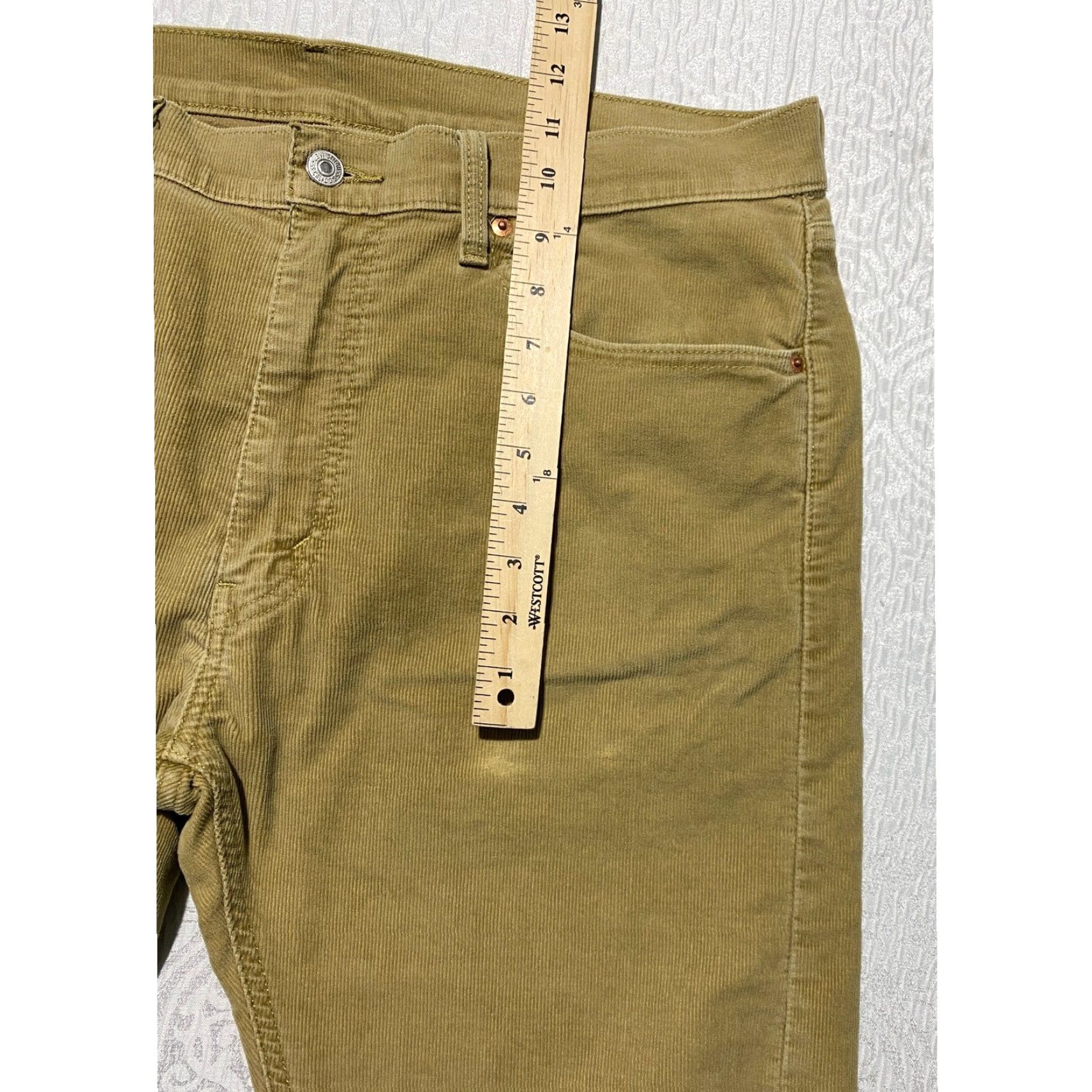 Levi's Levi's 505 Regular Fit Corduroy Pants Tan Beige W36 L32 Regular Men 5-Pocket Coin Pocket Button Zip Straight Fall Winter Corduroy Stretch Jeans Pants Size US 36 / EU 52 - 3 Thumbnail