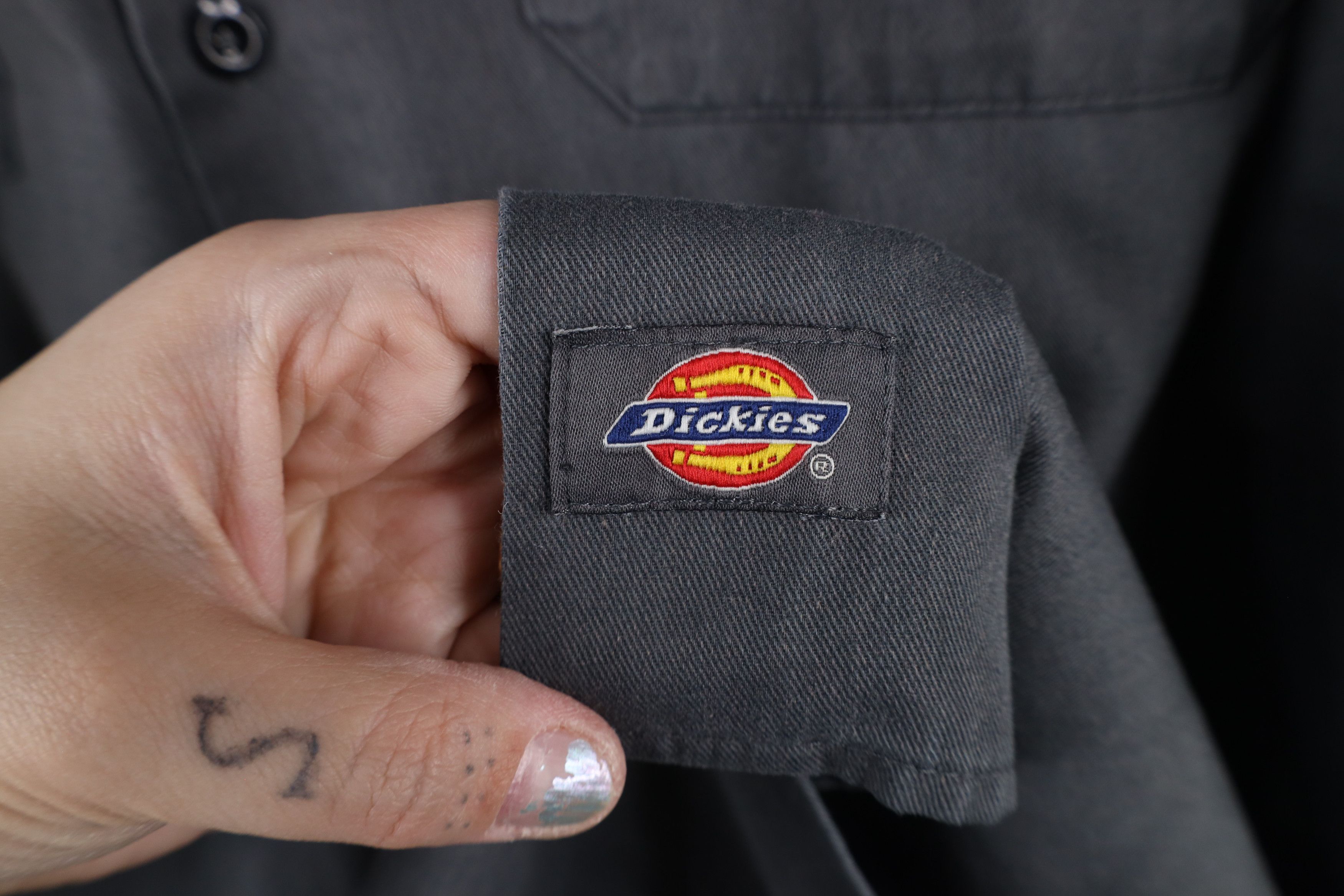 Dickies × Vintage Vintage Dickies Out Workwear Mechanic Button Shirt Gray Size US XXL / EU 58 / 5 - 4 Thumbnail