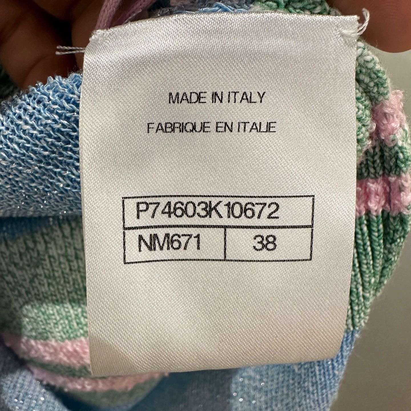 Chanel Chanel 23P may386 mint green striped shimmer knit dress 38 Size S / US 4 / IT 40 - 4 Thumbnail