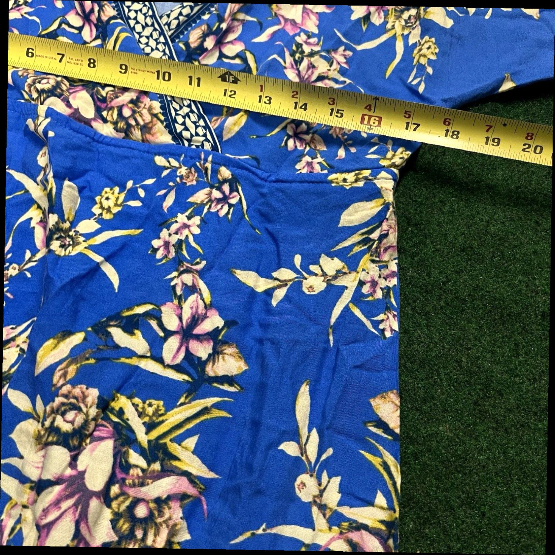 Vintage Flying Tomato Dress Womens Small Blue Pattern Flowy Midi Beachy Flowers Size S / US 4 / IT 40 - 5 Thumbnail