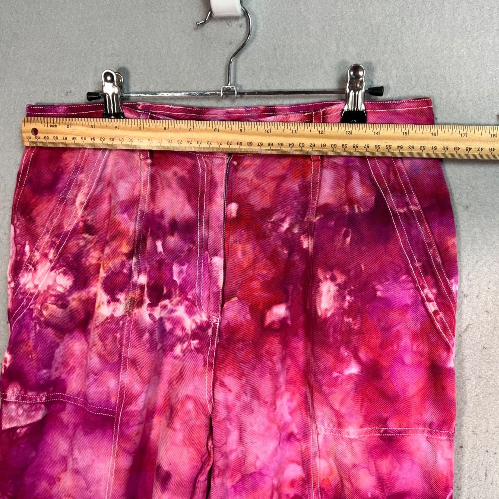 Apiece Apart Apiece Apart Pink Tie Dye Pants Womens Casual Straight-Leg Size 10 Cotton Size 32" / US 10 / IT 46 - 4 Thumbnail