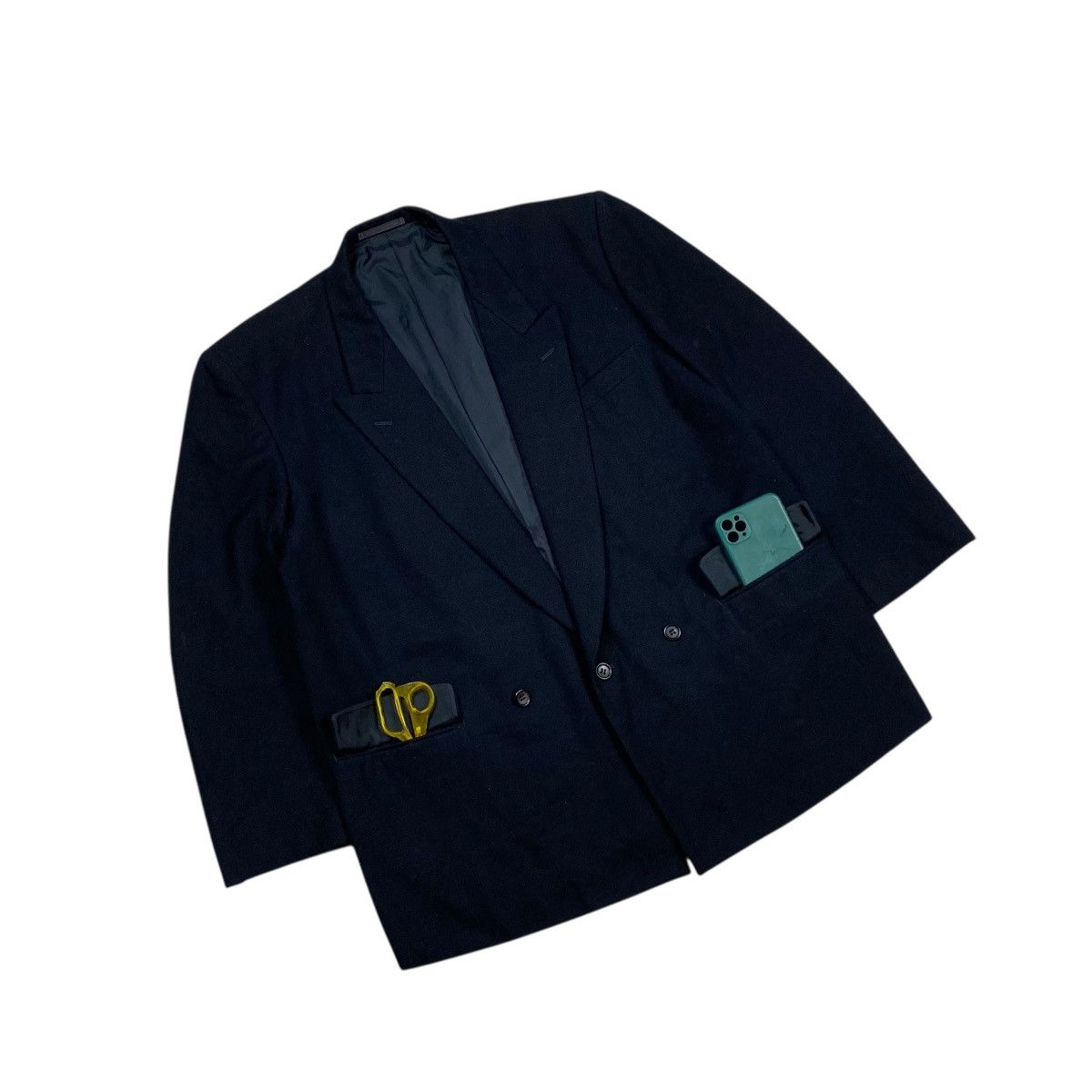 Comme des Garcons × Comme des Garcons Homme × Japanese Brand Comme des Garcons Homme AD 1989 Double Breasted Wool Blazer Size 38L - 7 Thumbnail