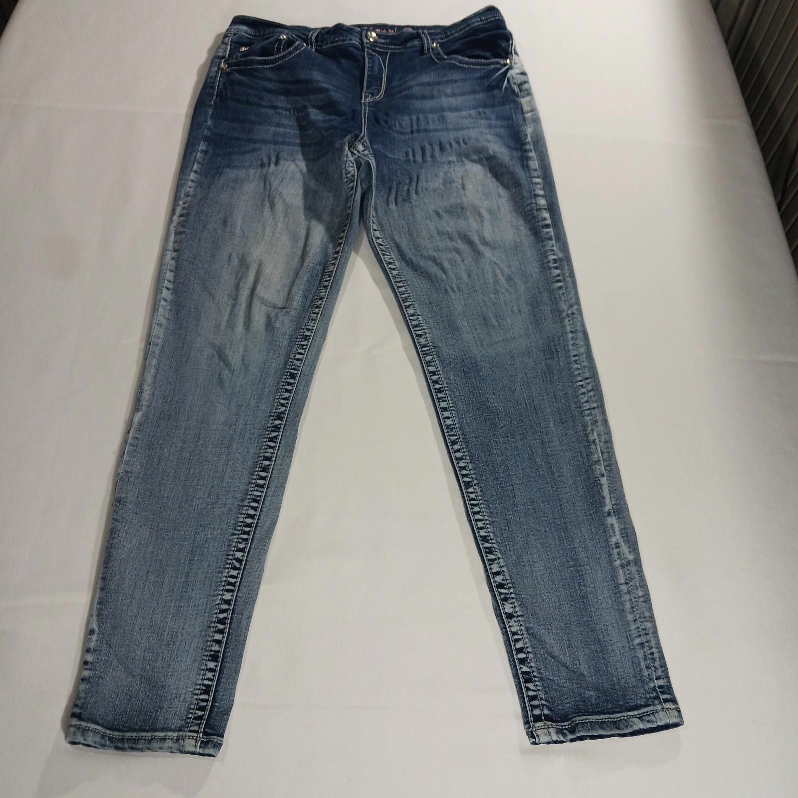 Other Rebel & Soul Women’s 12 Blue Distressed Skinny Jeans (31×30) Size 34" / US 12 / IT 48 - 11 Thumbnail