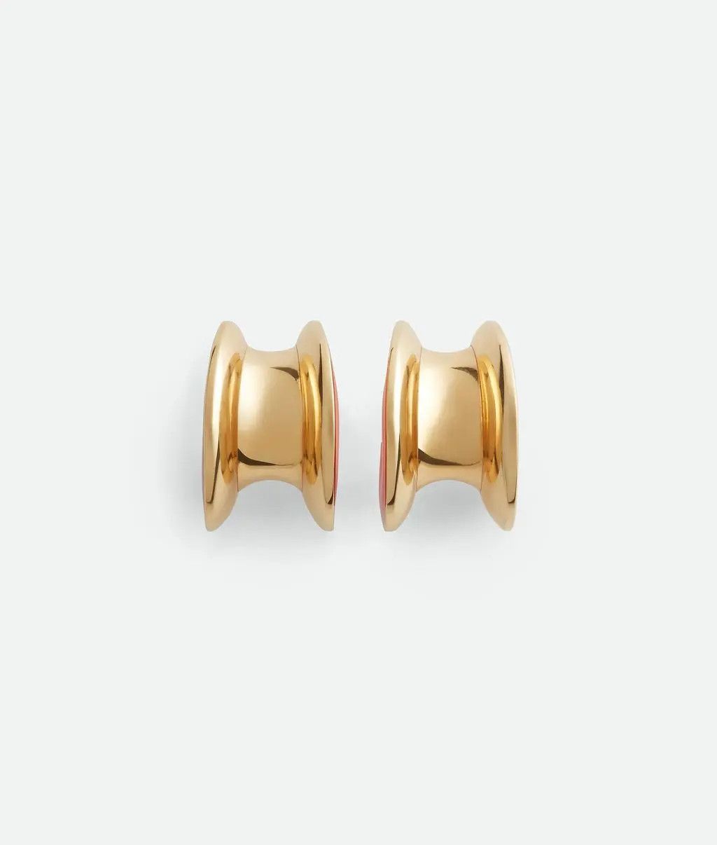 Bottega Veneta o1w1db10525 Size: OS / H Beam Large Earrings in Orange Size ONE SIZE - 4 Thumbnail