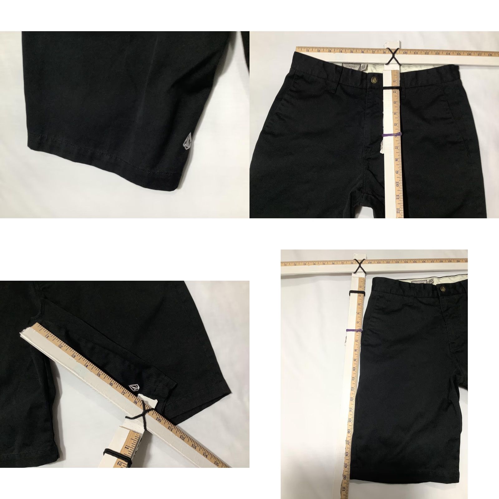 Volcom Volcom Mens Shorts 30 Black Frickin Too Chino Casual Walk Short Stretch Size US 30 / EU 46 - 8 Thumbnail