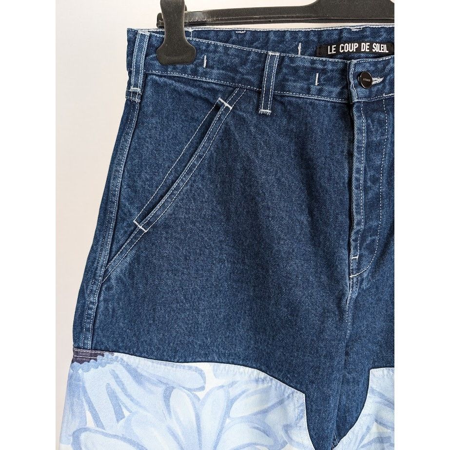 Jacquemus o1rshd1 Le Denim Fleurs in Print Blue Flowers Size US 34 / EU 50 - 8 Thumbnail