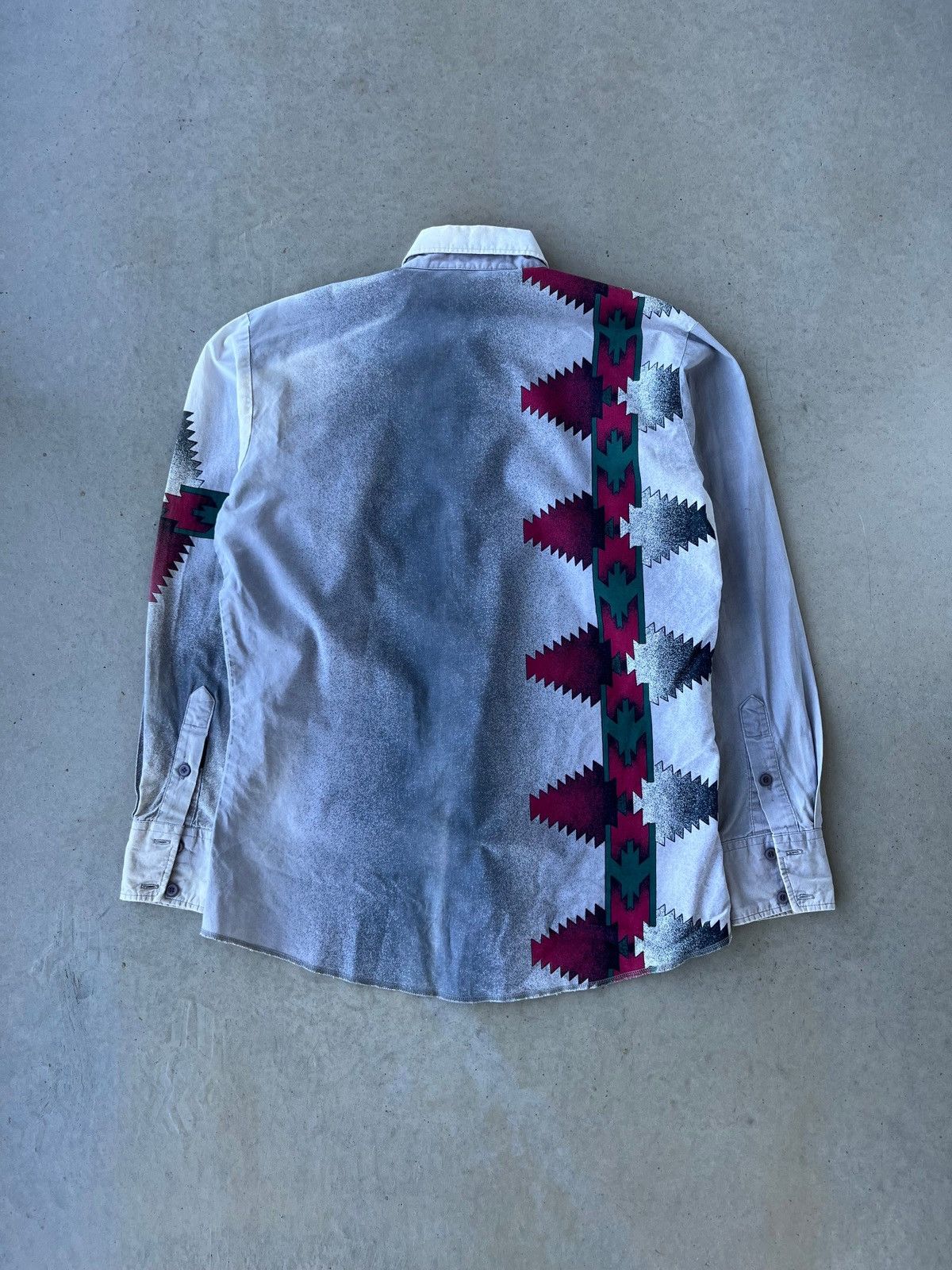 Vintage Vintage 90s Western Aztec Style Button Up Flannel Shirt Size US L / EU 52-54 / 3 - 2 Thumbnail