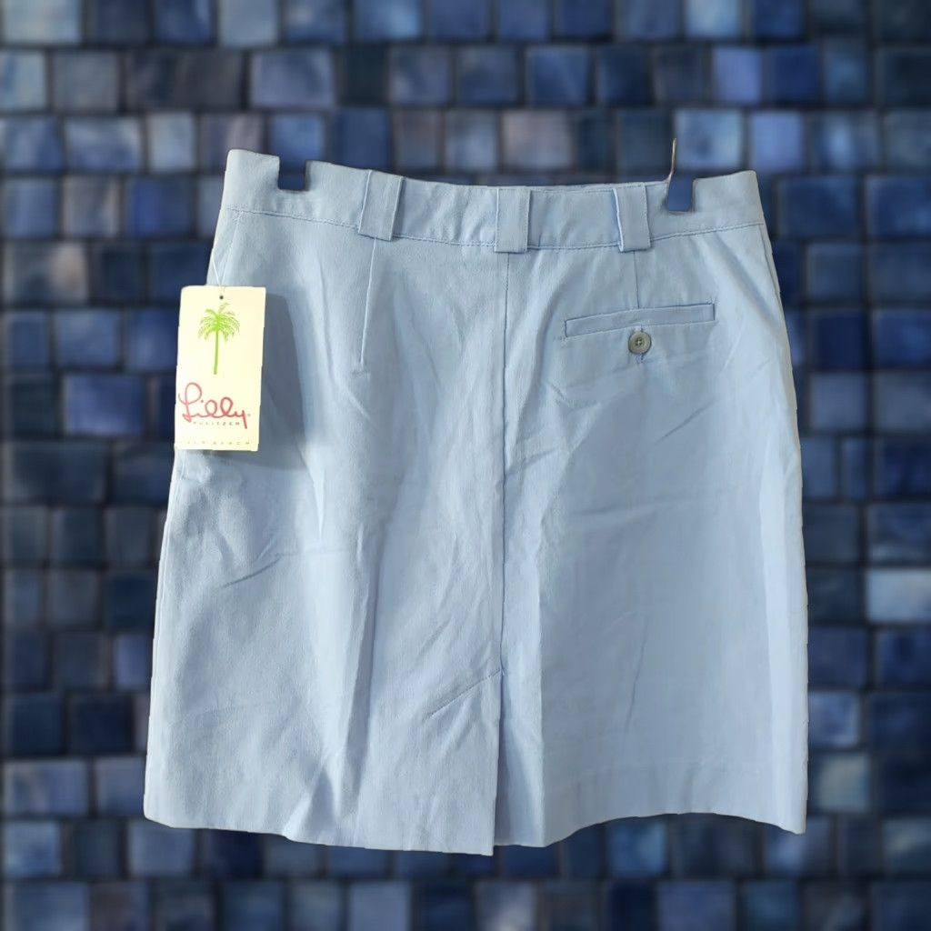 Lilly Pulitzer Lilly Pulitzer Laura Skirt Womens 2 Blue Zipup Pockets Stretch Mini Back Slit Skirt Casual Spring Summer Womens Size 26" / US 2 / IT 38 - 1 Thumbnail