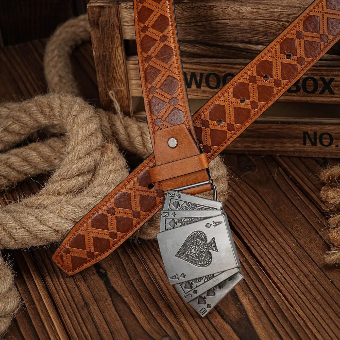 Other Waist Strap Bull Decoration Floral Jeans Leather Belt Size ONE SIZE - 2 Thumbnail