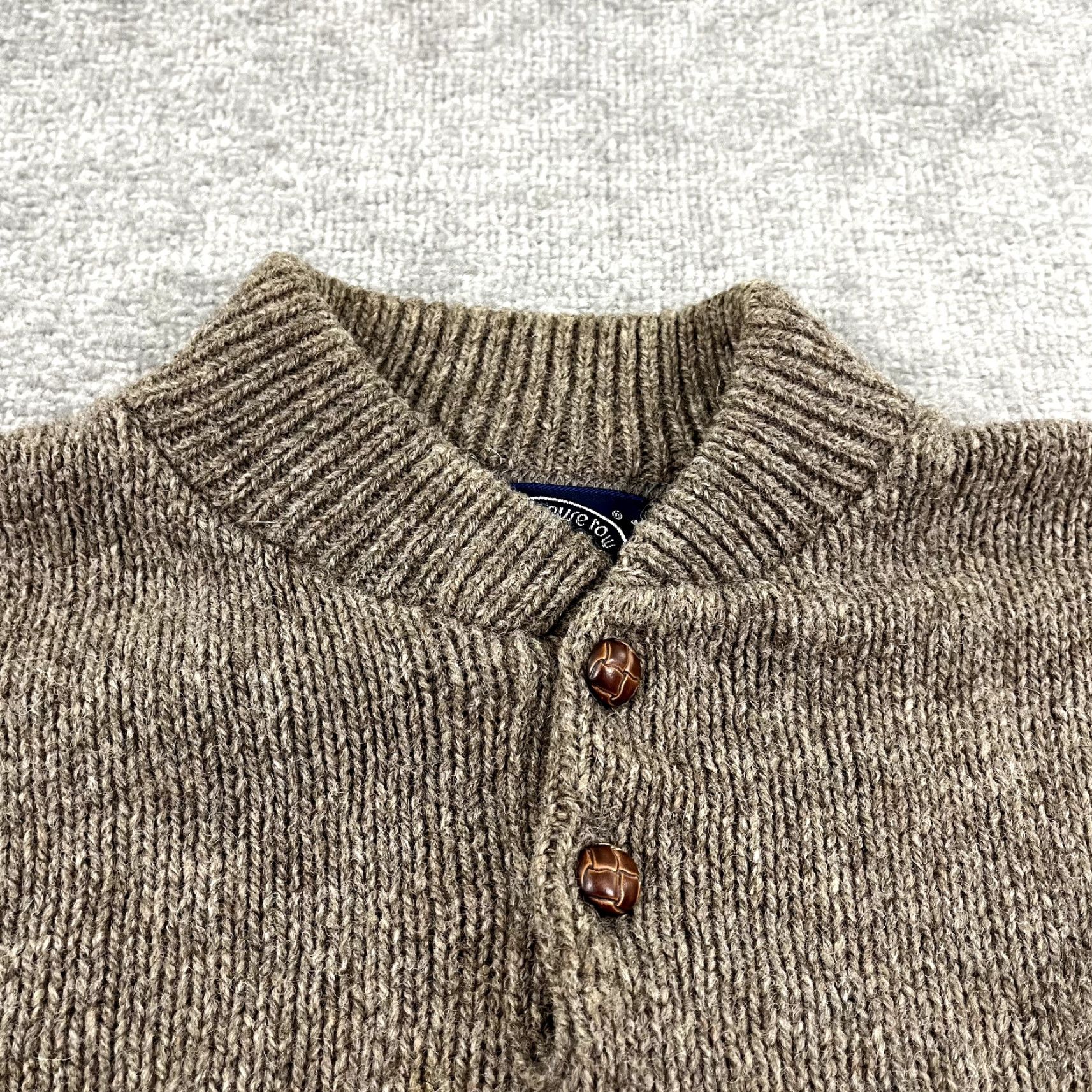 Vintage VINTAGE Boat House Row Sweater Mens XL Brown Blue Striped Wool Knit Grandpa 90s Size US XL / EU 56 / 4 - 2 Thumbnail
