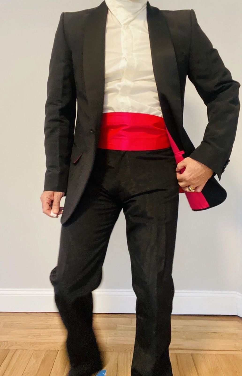 Versace Gianni Versace black and pink Tuxedo Size 48R - 1 Thumbnail