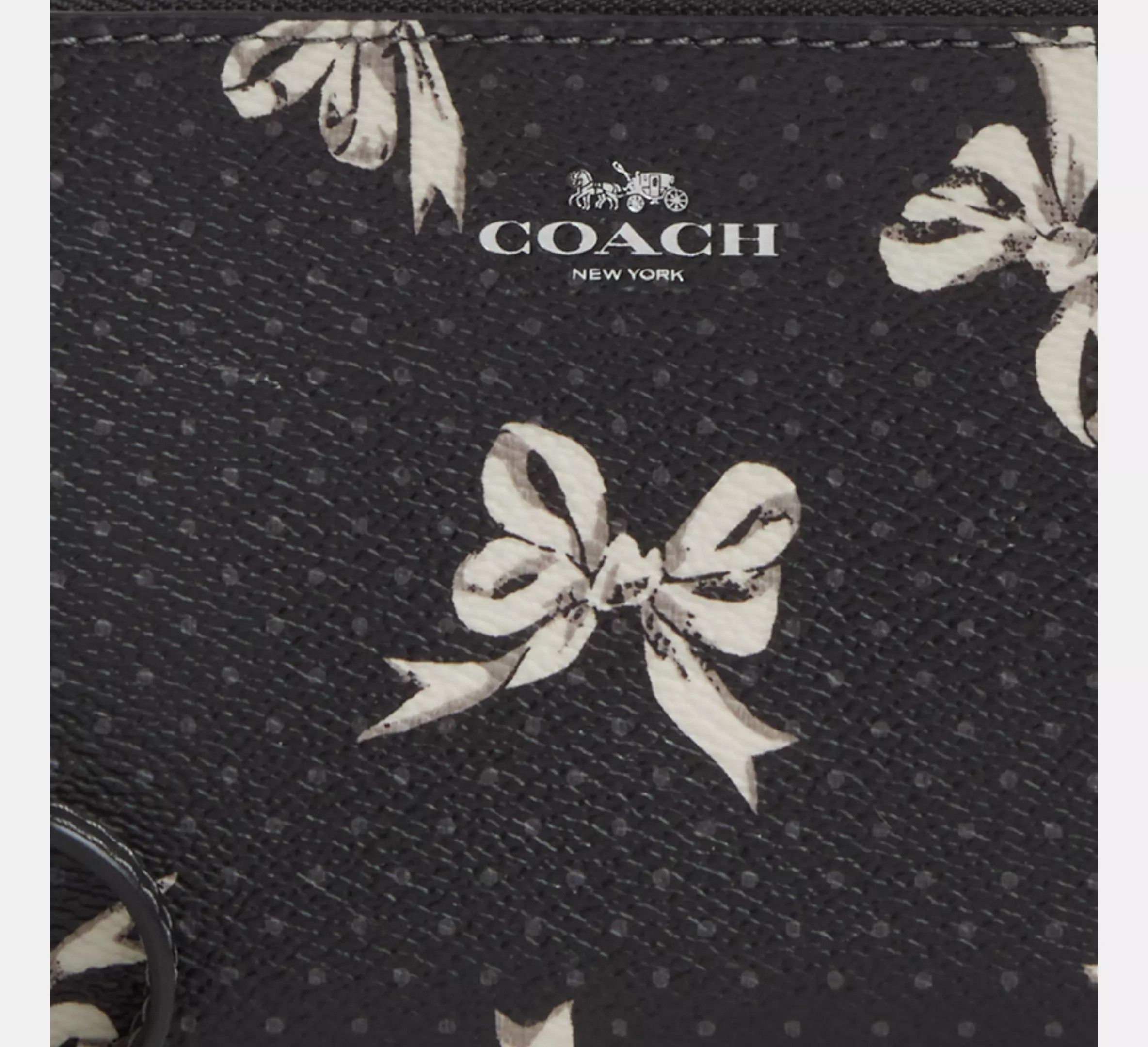 Coach Corner Zip Wristlet With Bow Print CZ441 Size ONE SIZE - 4 Thumbnail