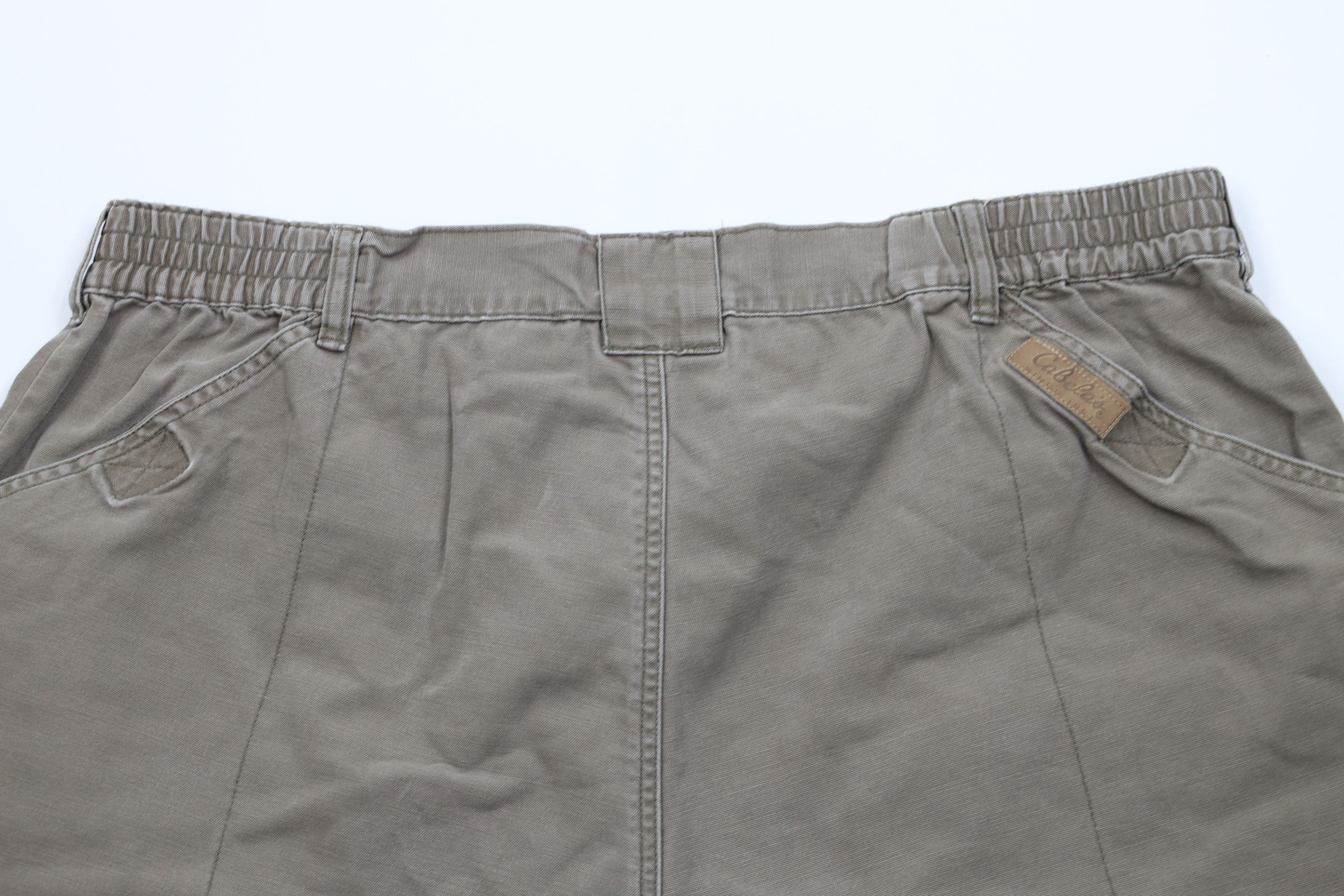 Cabelas × Vintage Vintage 90s Cabelas Canvas Above Knee Cargo Shorts Brown Size US 40 / EU 56 - 10 Thumbnail