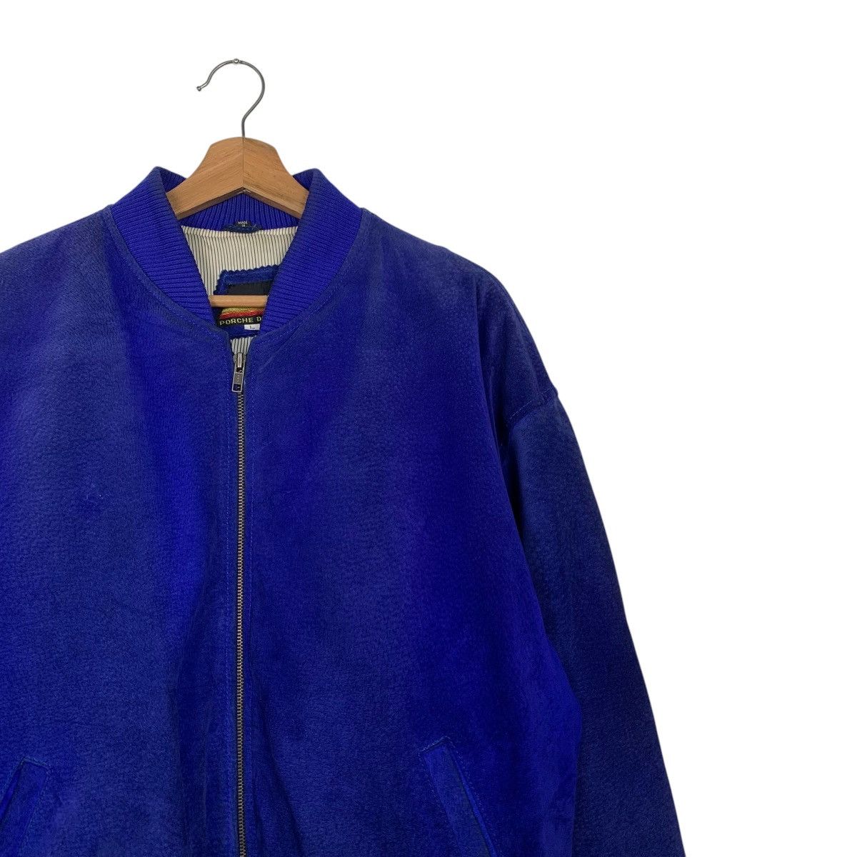 Vintage PORCHE DESIGN Big Logo Blue Bomber Jacket #2516-C114 Size US L / EU 52-54 / 3 - 6 Thumbnail