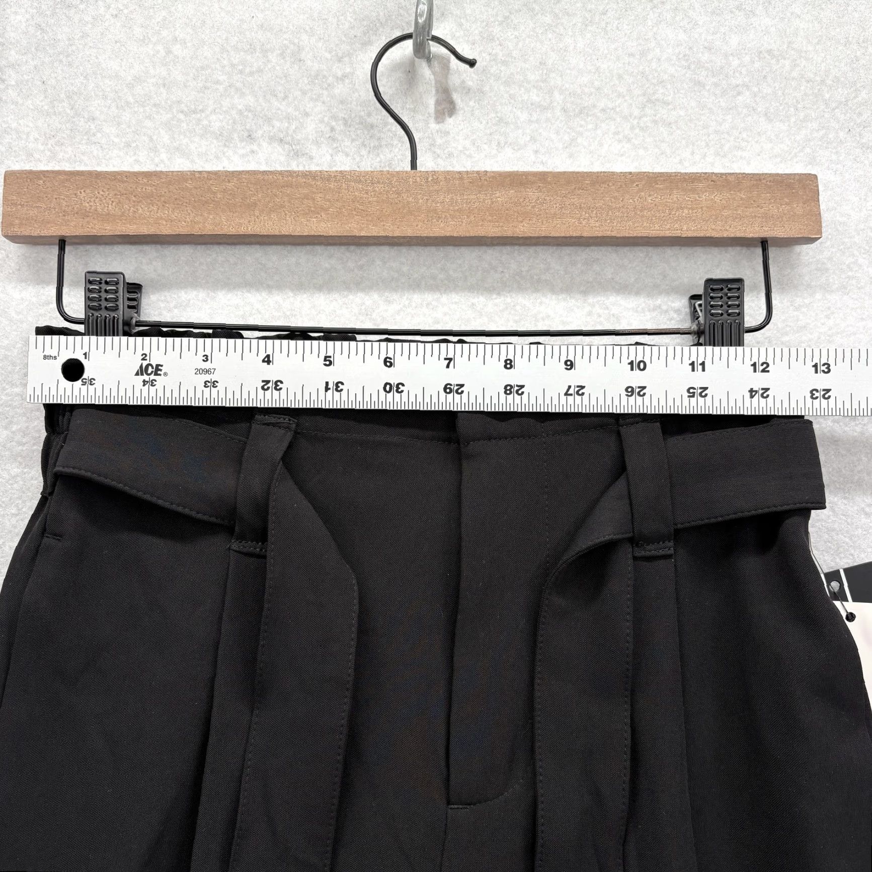 Vintage Liverpool Jeans Cropped Wide Leg Pants Womens XS Black Pleated Belted NWT Size 26" / US 2 / IT 38 - 7 Thumbnail