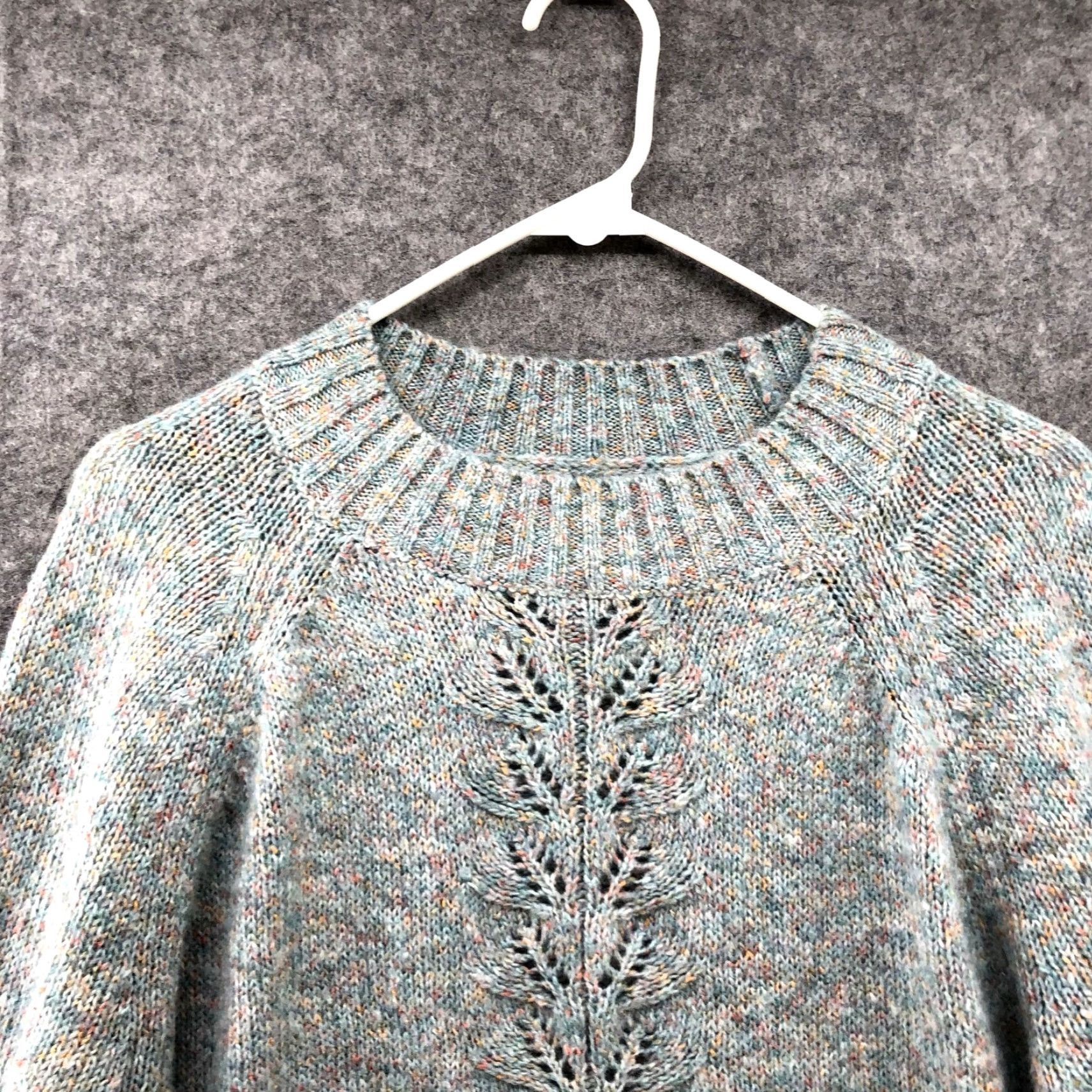 Loft LOFT Oversized Sweater Womens S Blue Marled Crewneck Pullover Knit Pullover Casual Fall Winter Size S / US 4 / IT 40 - 3 Thumbnail