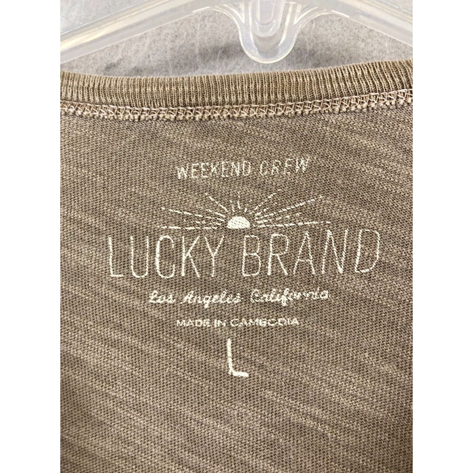 Lucky Brand Vintage Lucky Brand Mens T-Shirt Short Sleeve Crew Neck Cotton Brown Classic 90s Mens Size US L / EU 52-54 / 3 - 4 Thumbnail