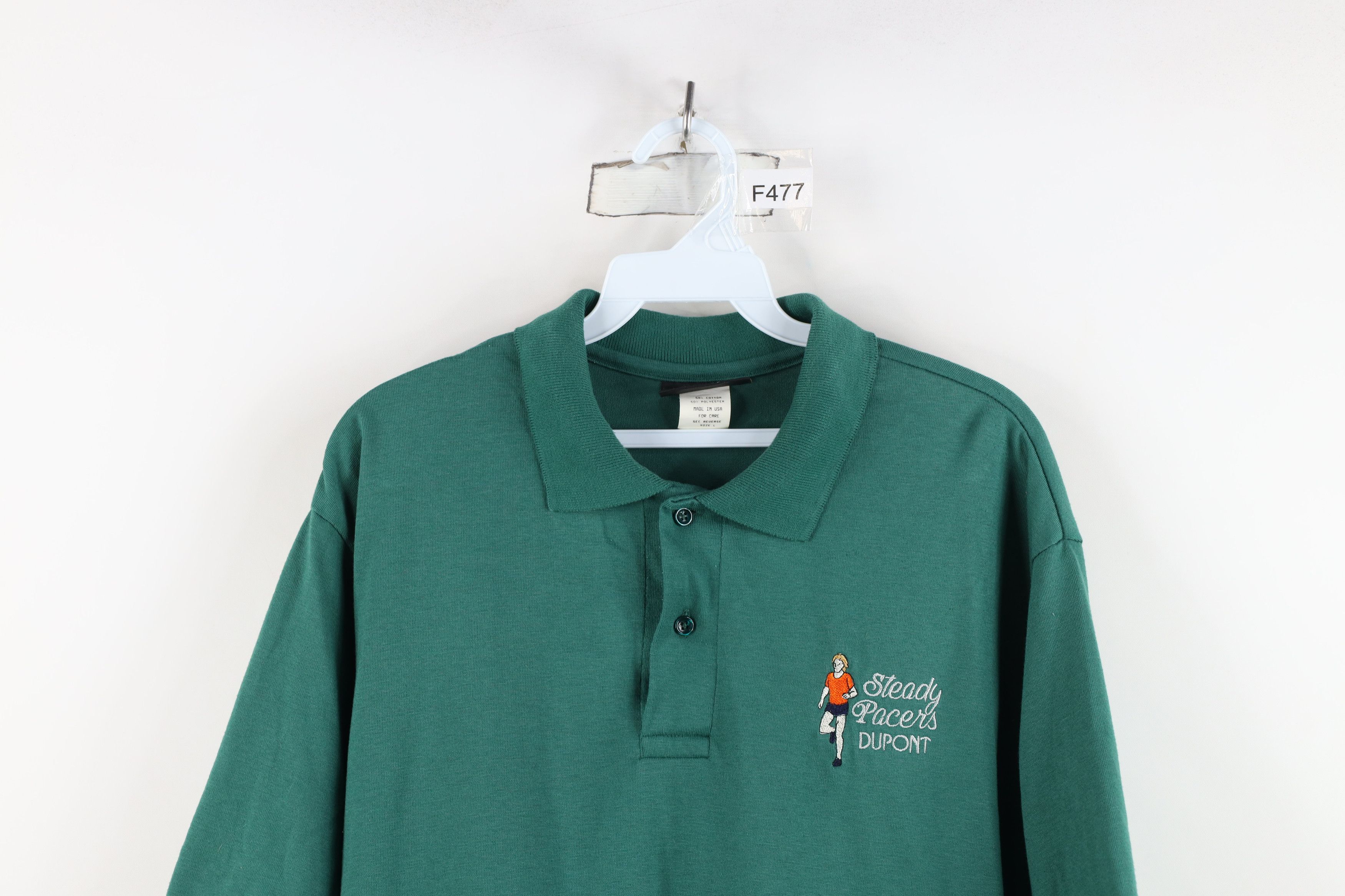 Vintage Vintage 90s Streetwear Pacers DuPont Running Polo Shirt USA Size US L / EU 52-54 / 3 - 2 Thumbnail