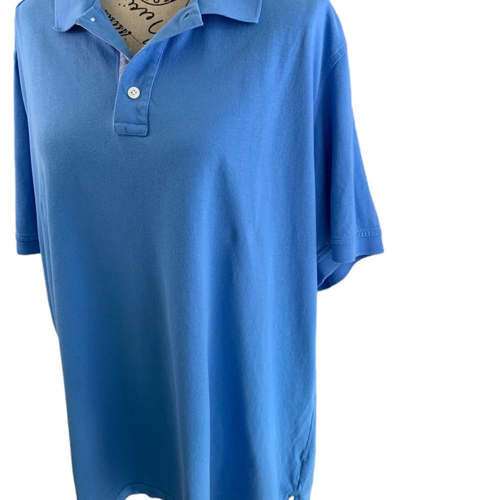 Nordstrom *Nordstrom Men’s Shop Polo XL Blue Pullover Soft 100% Cotton Size US XL / EU 56 / 4 - 6 Thumbnail