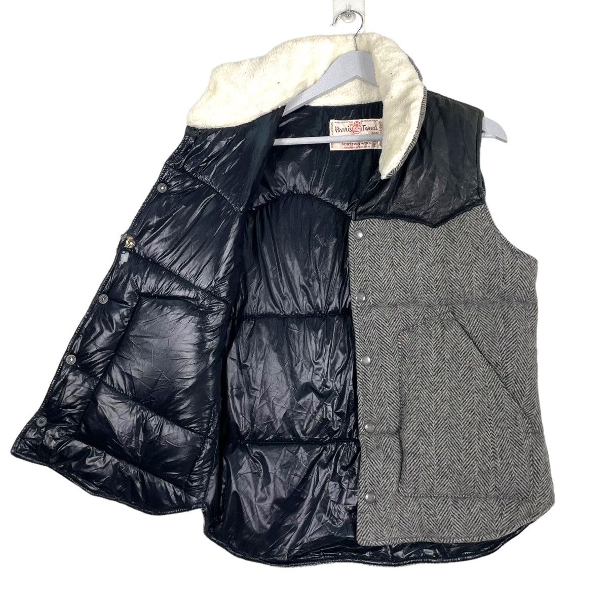 Designer × Harris Tweed 💥HARRIS TWEED PUFFER TANKTOP JACKET Size US M / EU 48-50 / 2 - 6 Thumbnail