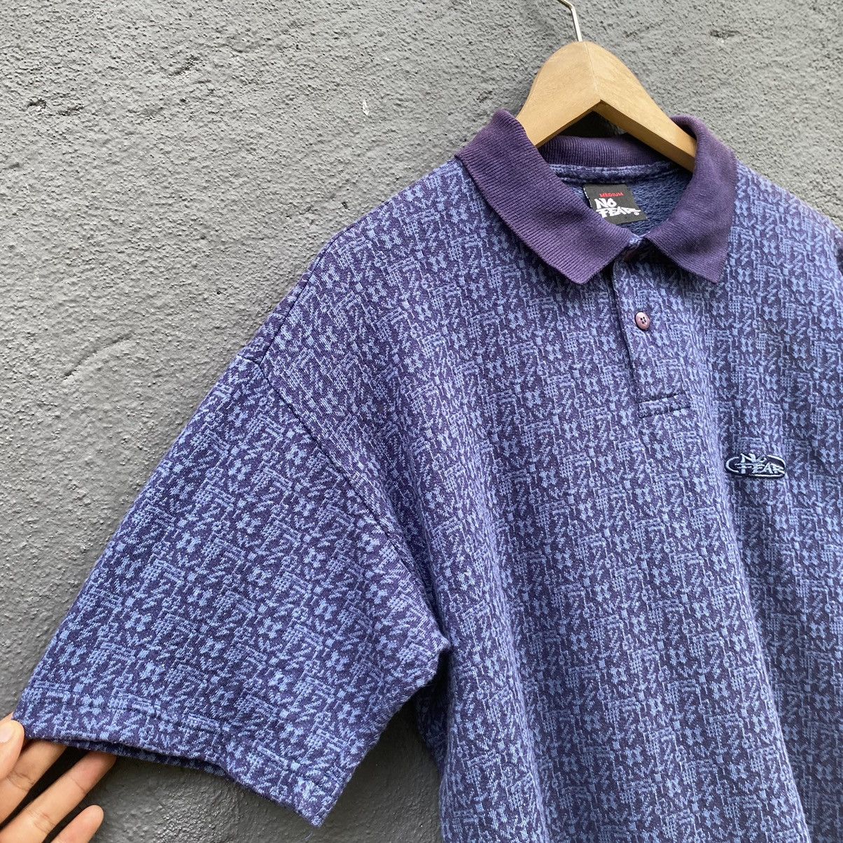 No Fear Vintage Faded 90s No Fear Embroidered Logo Polo Tshirt Size US L / EU 52-54 / 3 - 4 Thumbnail