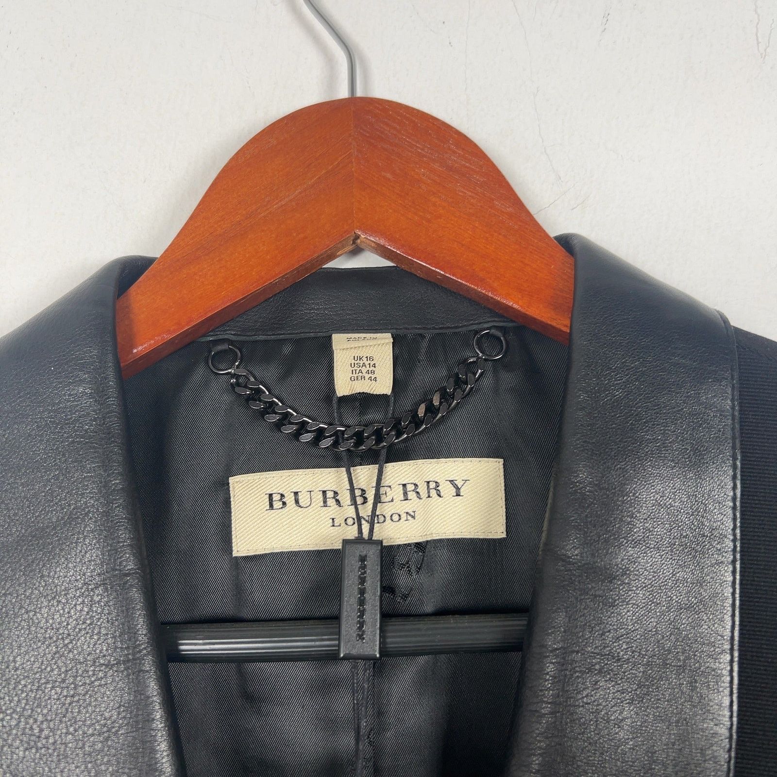 Burberry Burberry Leather Blazer Size 48L - 3 Thumbnail