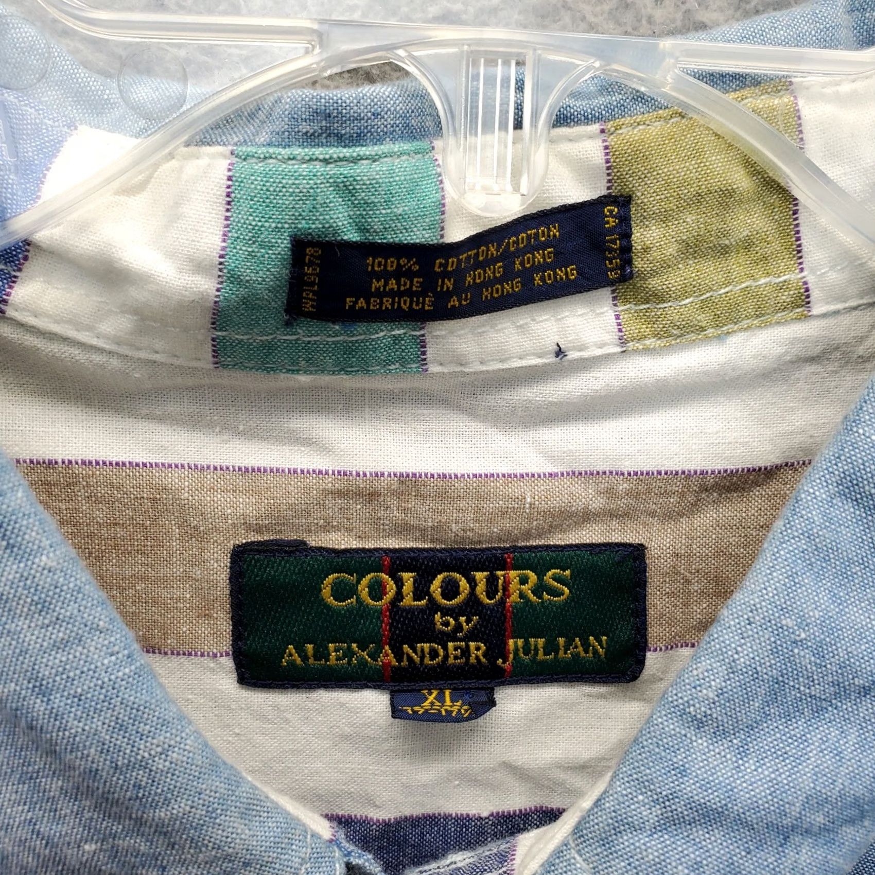 Alexander Julian Alexander Julian Button-Down Shirt Mens XL Blue Short Sleeve Collar Chest Pocket Size US XL / EU 56 / 4 - 6 Thumbnail