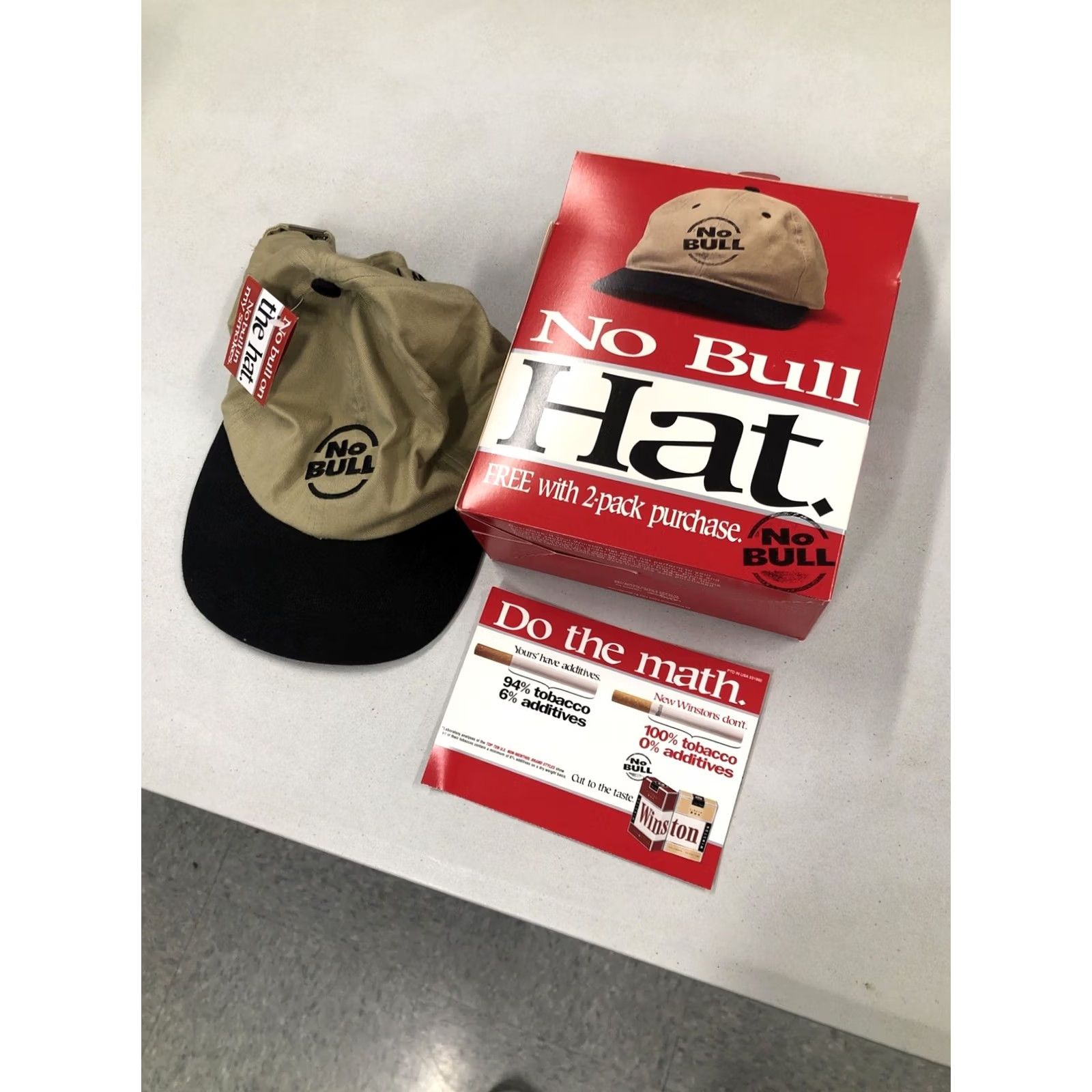 Vintage VTG Winston Hat Adjustable Brown 90s Baseball Cap Mens NWT Nostalgia Smoking Tobacco Skater NIB NIB Size ONE SIZE - 2 Thumbnail