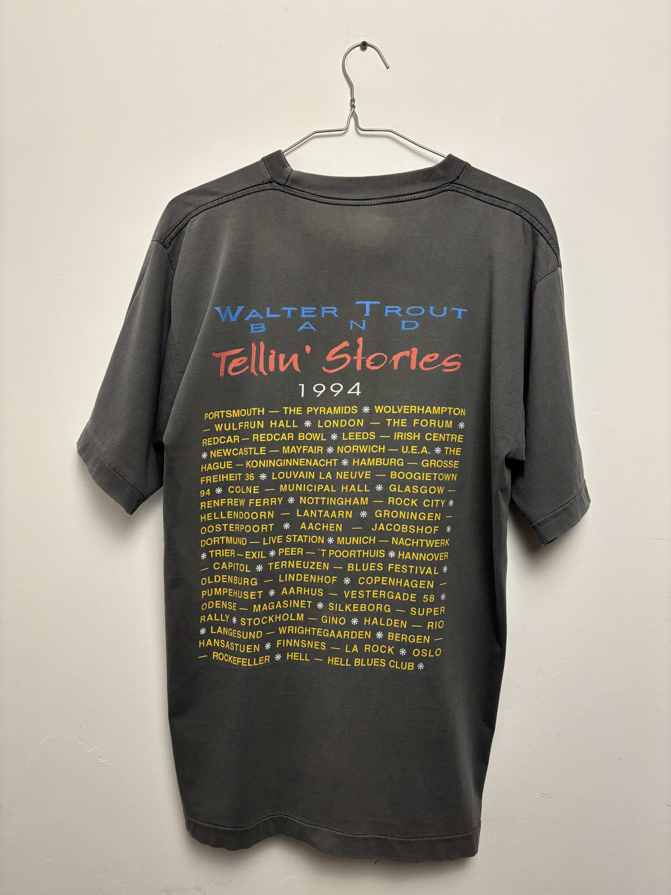 Band Tees Vintage 1994 Walter Trout Band Tour Faded Tee Size US XL / EU 56 / 4 - 7 Thumbnail
