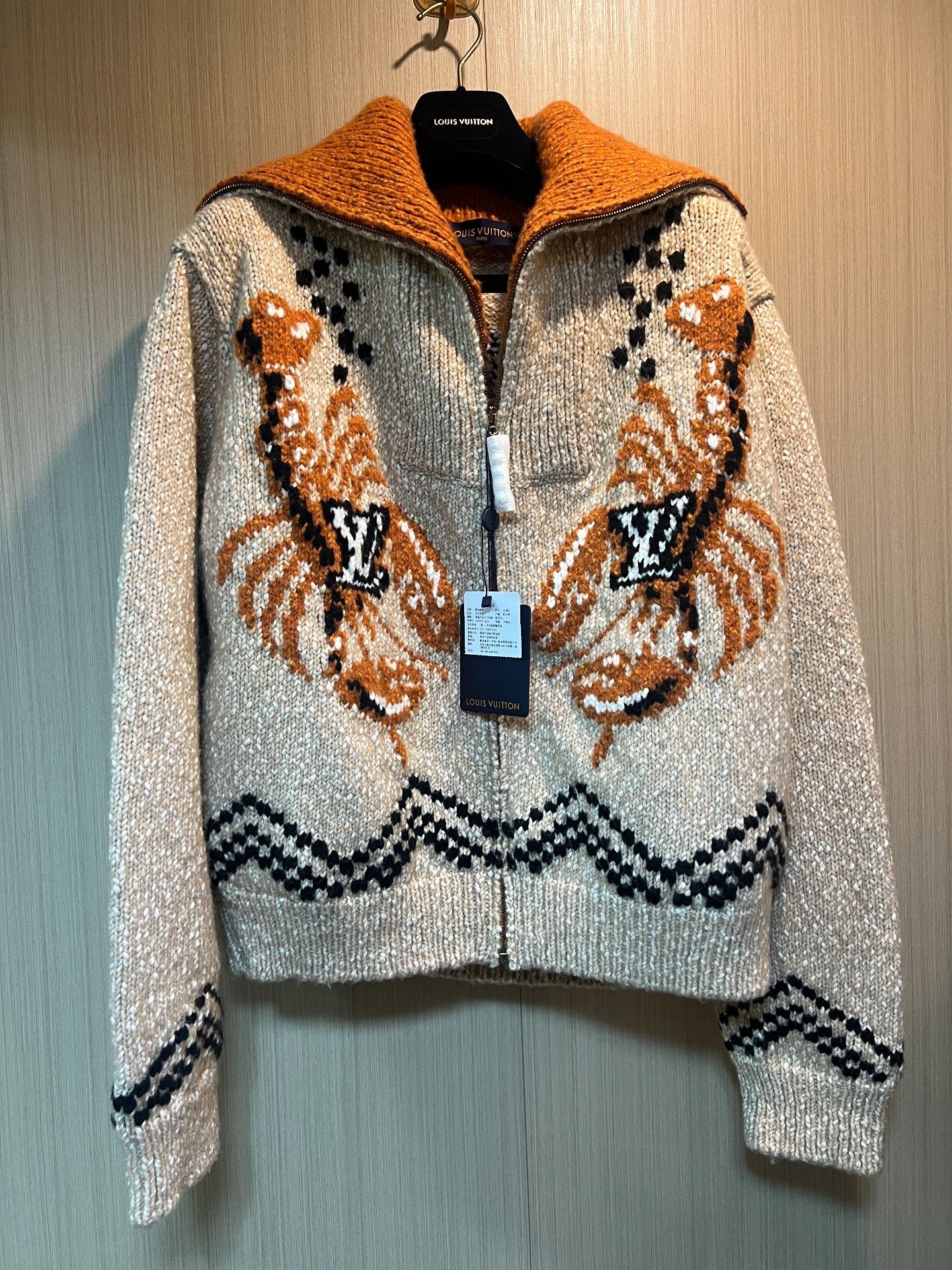 Louis Vuitton Louis Vuitton x Nigo Lobster Knit Zip Sweater Size L Size US L / EU 52-54 / 3 - 1 Thumbnail