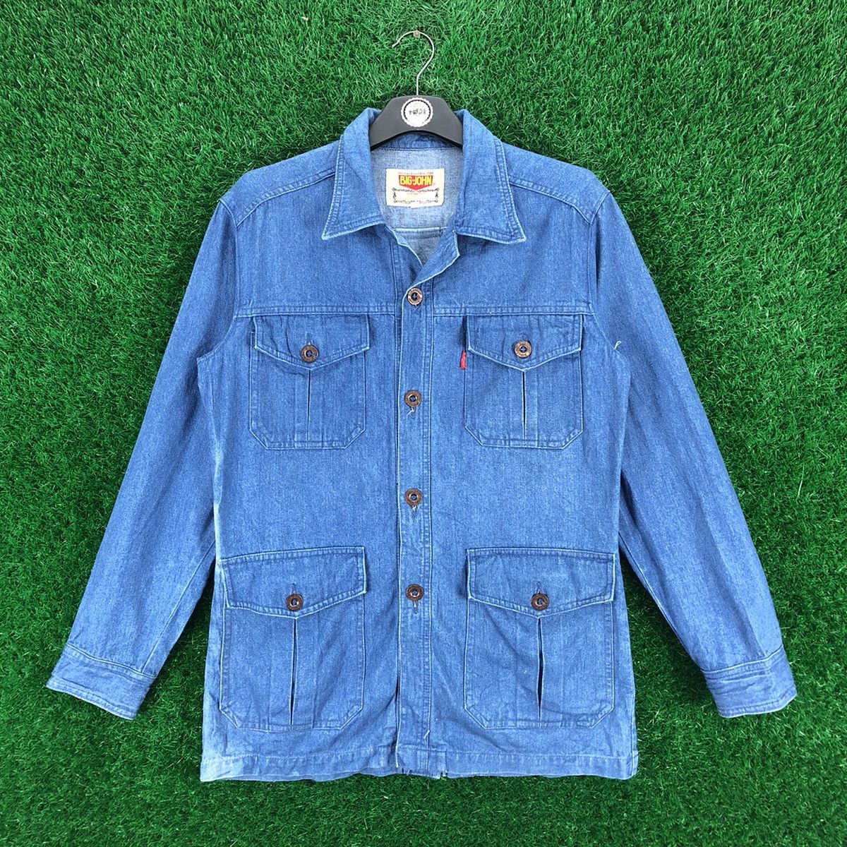 image of Vintage 90's Big John Denim Chore Jacket For Ladies in Blue Denim, Women's (Size Small)