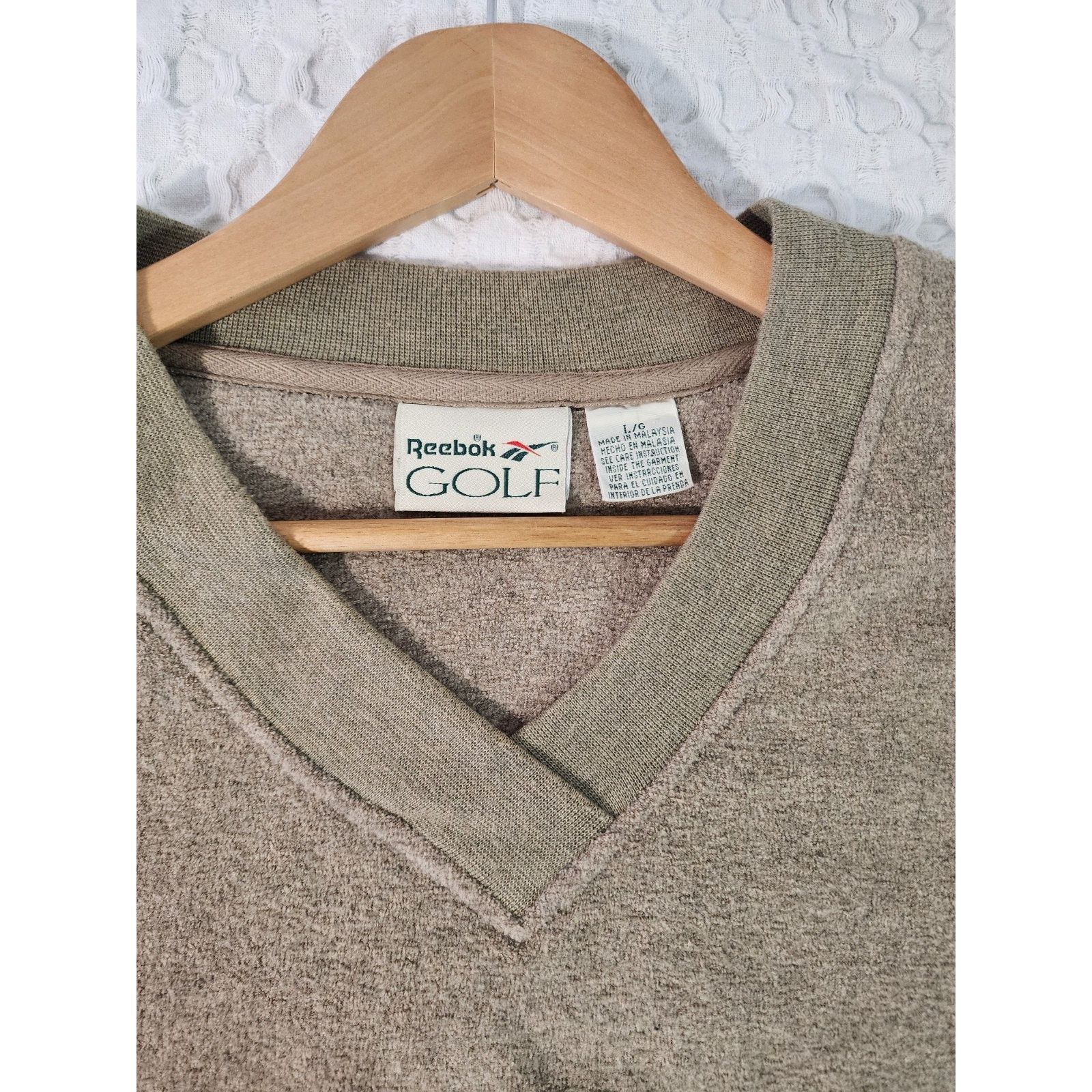Reebok Vintage Reebok Sweater Vest Men's L Green Chunky V-Neck Golf Size US L / EU 52-54 / 3 - 3 Thumbnail