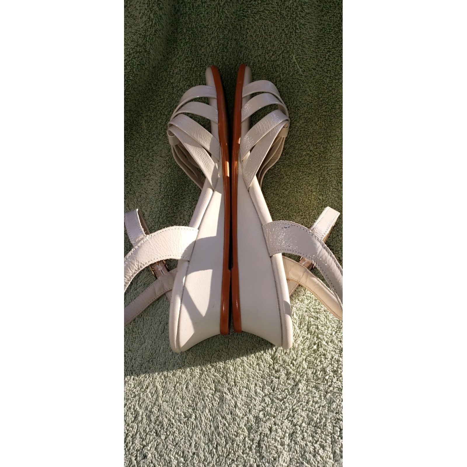 SAS SAS Women's Slingback Sandal Ankle Strap Ivory Size 11B Leather Buckle Sandals Women US 11 M Size US 11 / IT 41 - 6 Thumbnail