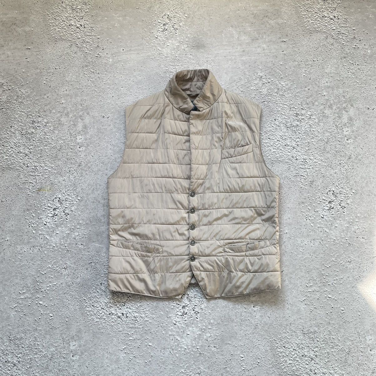 Eleventy Eleventy Mens Down Puffer Beige Vest Size US L / EU 52-54 / 3 - 2 Thumbnail