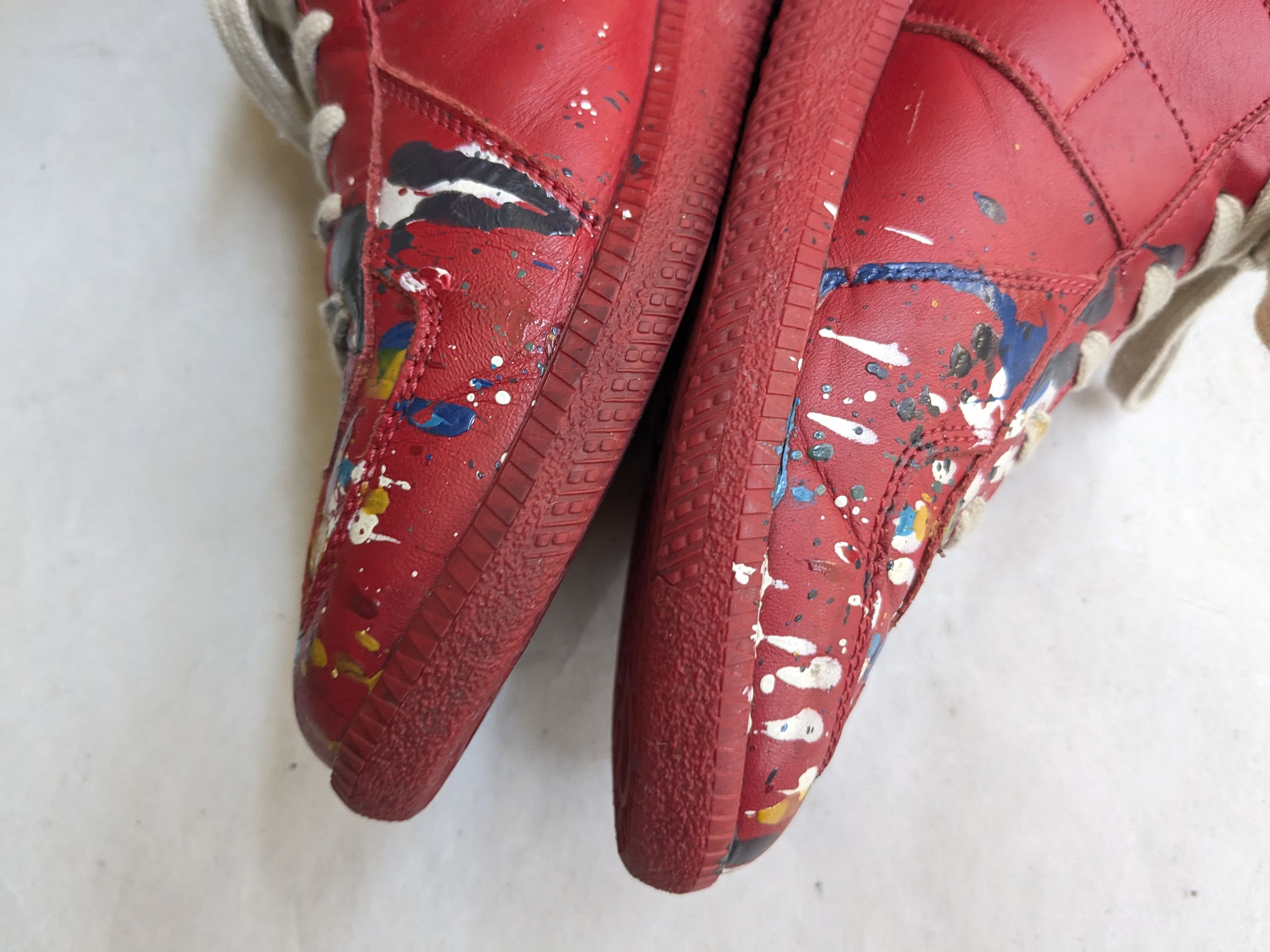 Maison Margiela Maison Margiela GAT Replica Red Paint Splatter 8 41 Size US 8 / EU 41 - 9 Thumbnail