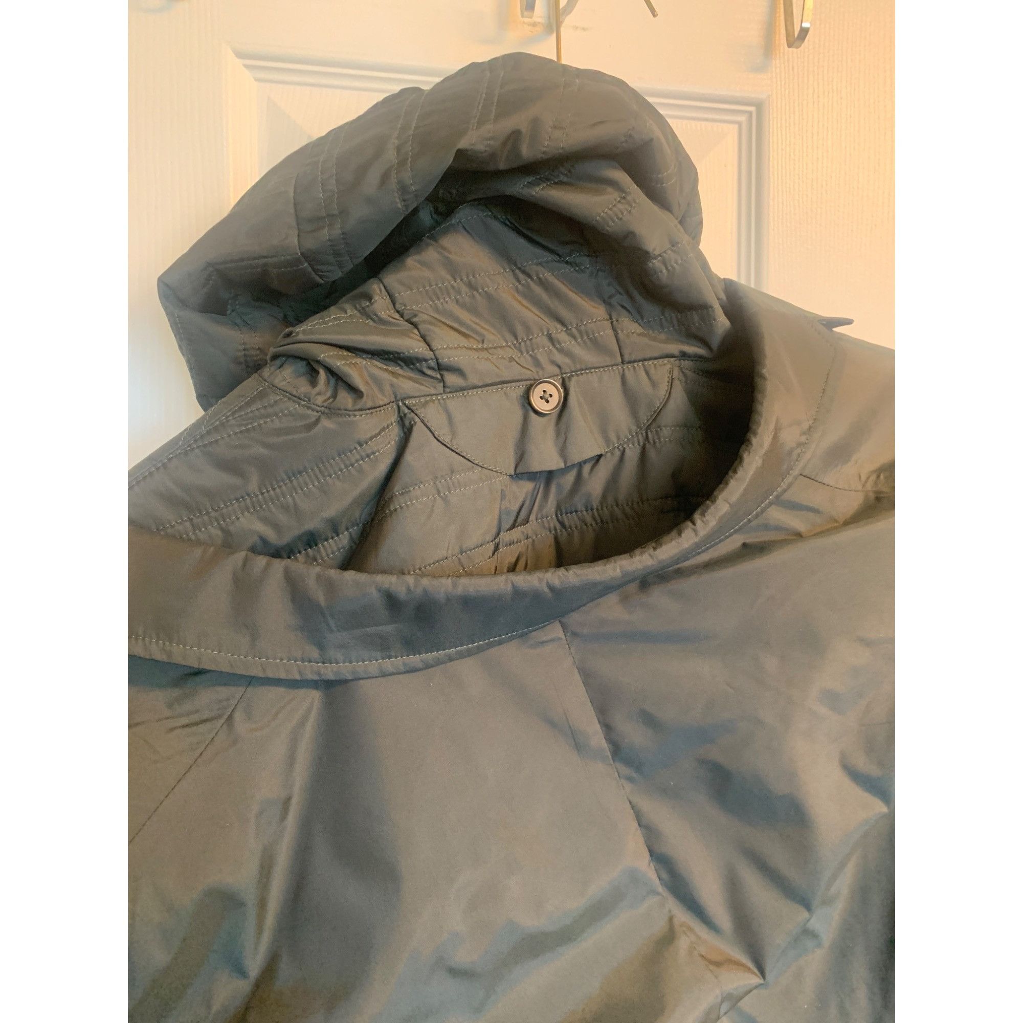 Banana Republic Mens Green Blazer/Field Jacket W/Hood Vest