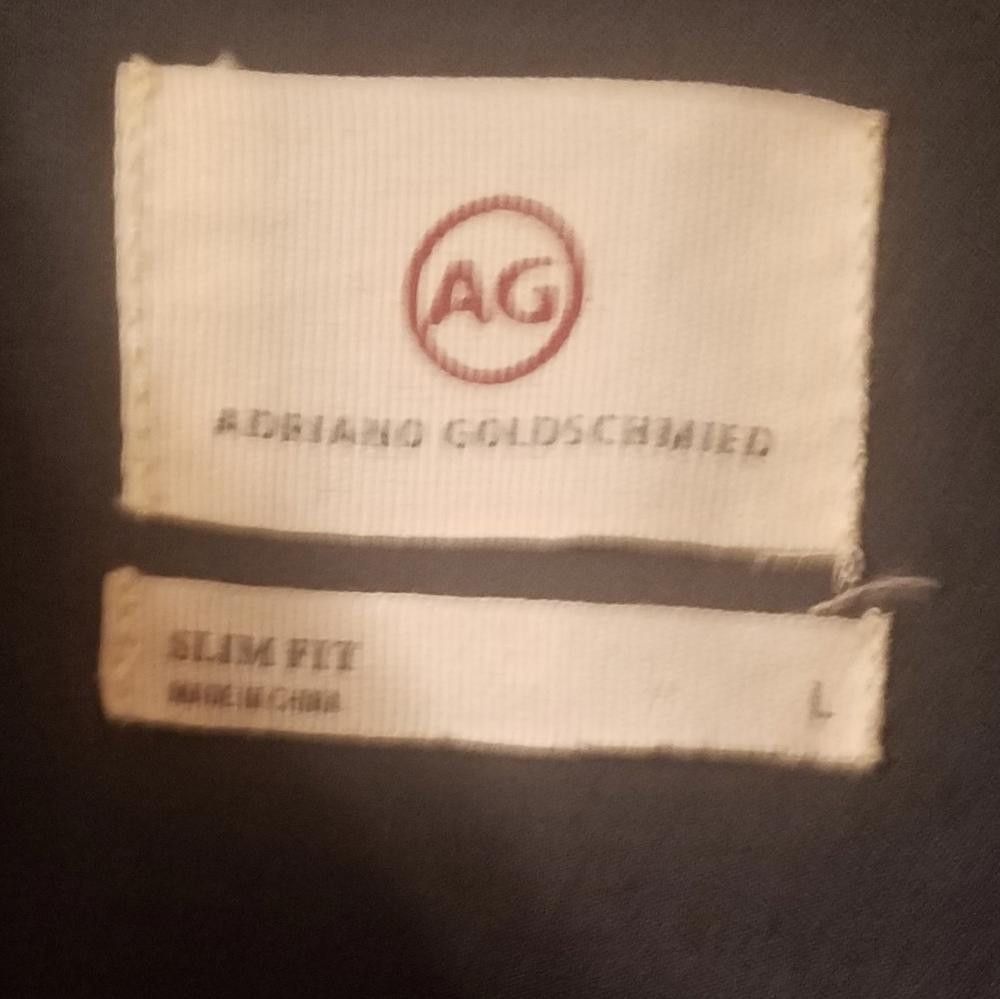 AG Adriano Goldschmied Adriano Goldschmied Slim Fit Navy Blue Shirt Size Large Size US L / EU 52-54 / 3 - 3 Thumbnail