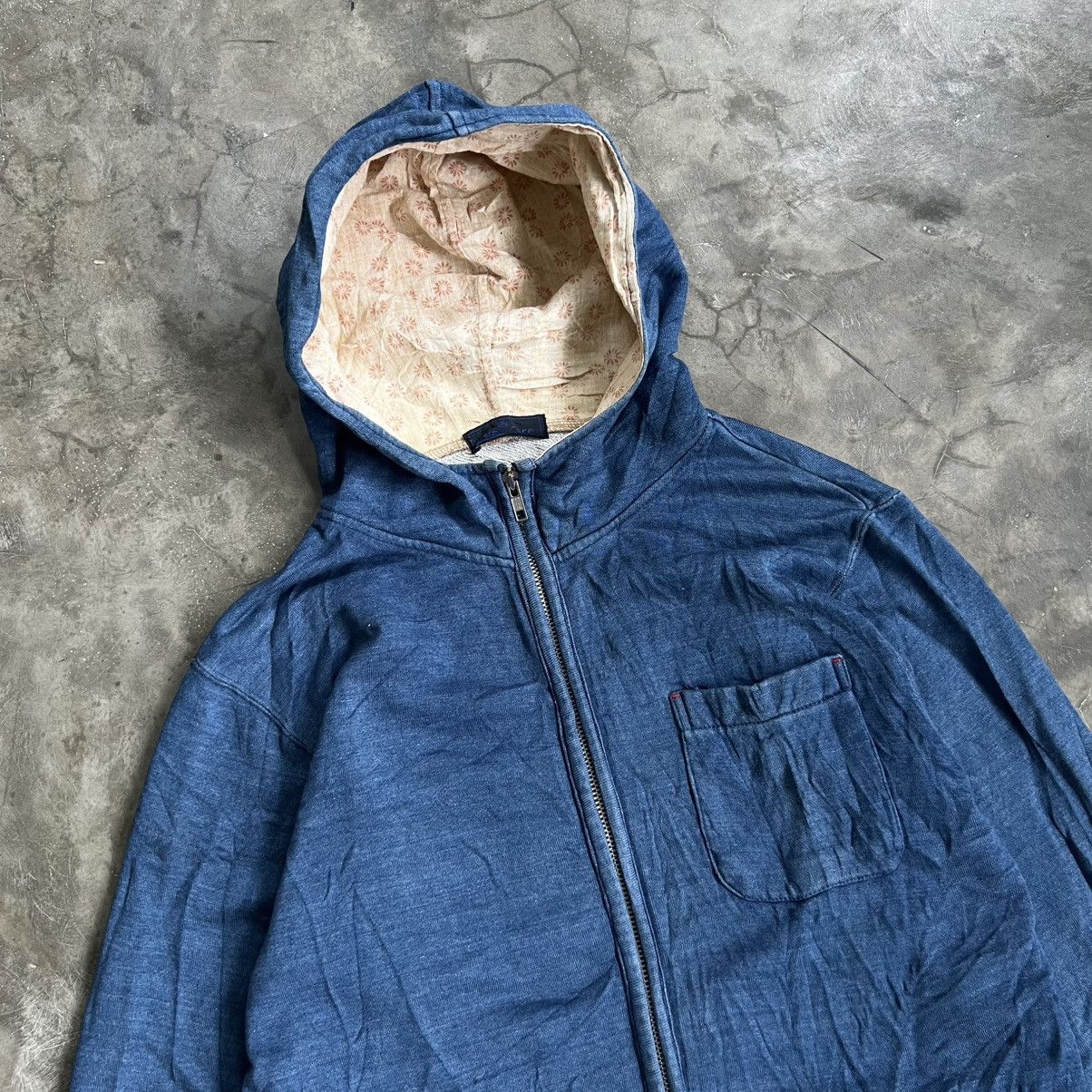 Blue Blue Japan 2000s Japanese Indigo Core Zip Hoodie Size US M / EU 48-50 / 2 - 2 Thumbnail
