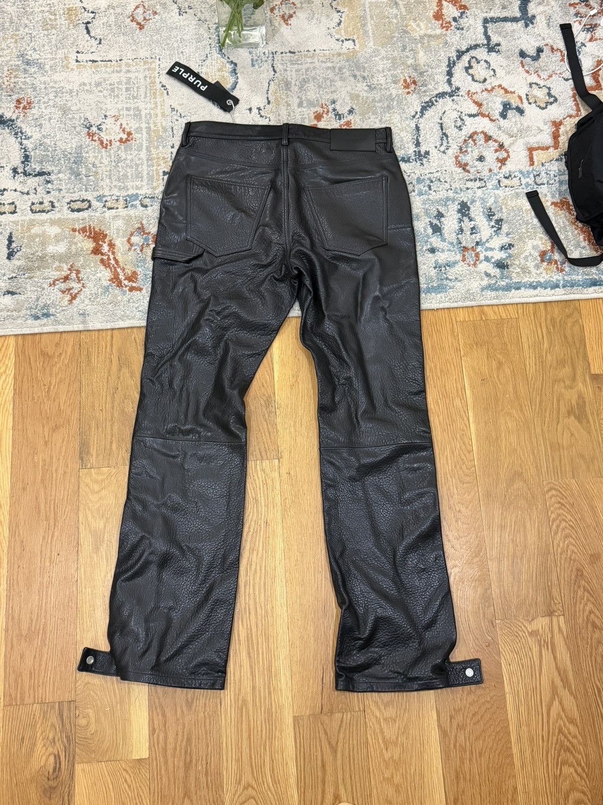 Purple Brand Purple Brand Leather Cargo Pants Size US 32 / EU 48 - 2 Thumbnail